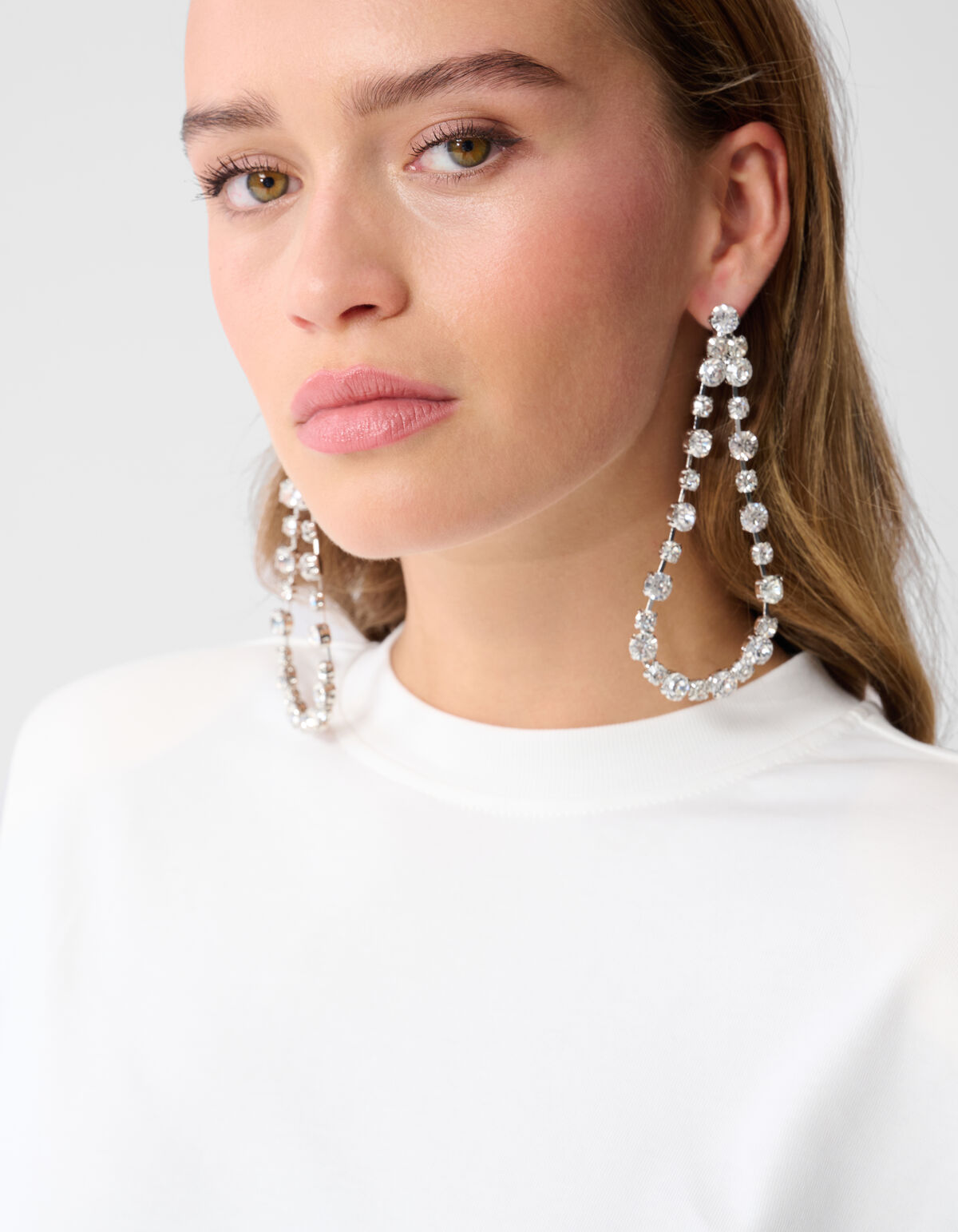 Übergroßes Langarm-T-Shirt Weiß von Monica SHOEBY WOMEN