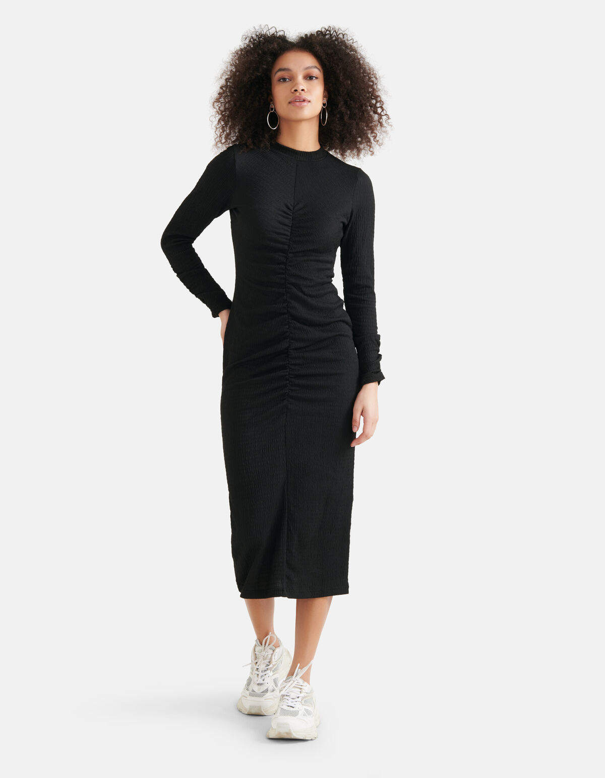 Crinkle Kleid Schwarz SHOEBY WOMEN