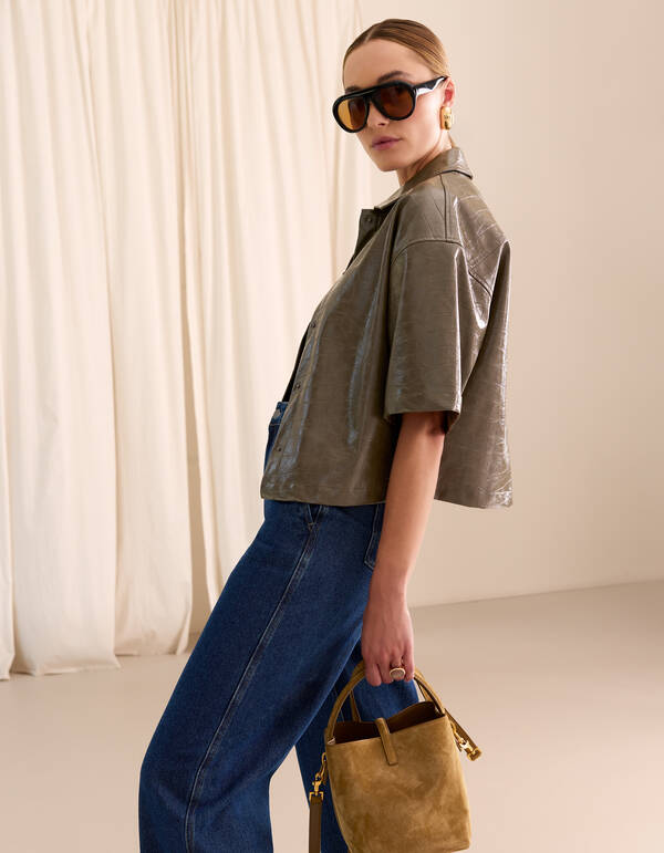 Krokodilbluse Dunkelgrün von Mieke SHOEBY WOMEN