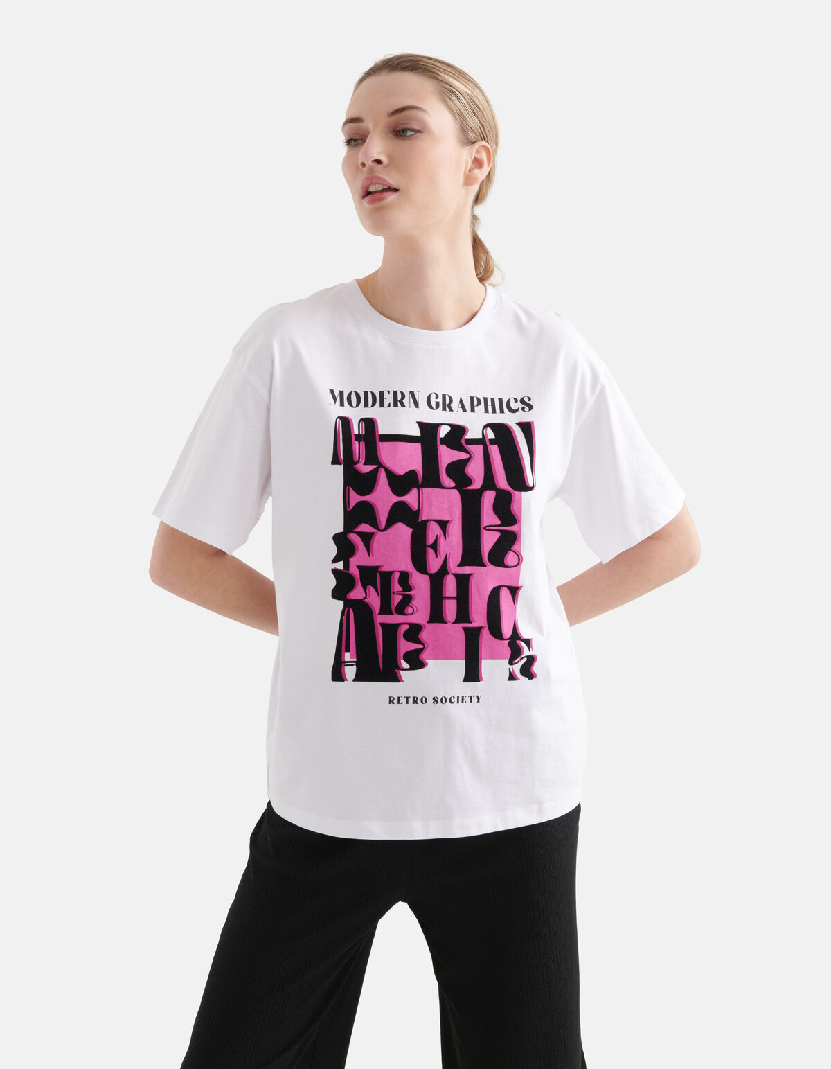 Grafik-T-Shirt Weiß SHOEBY WOMEN
