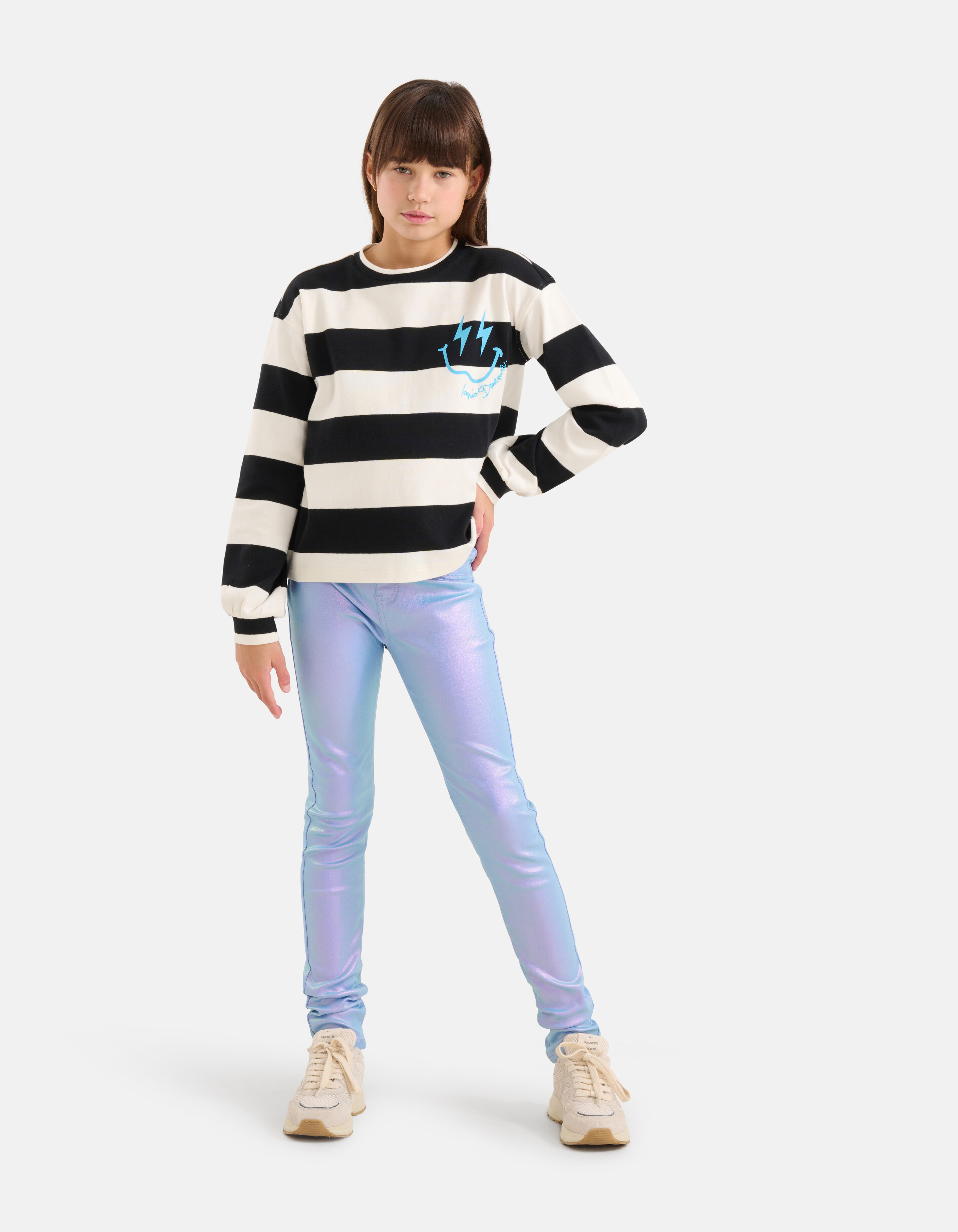 Gestreiftes Longsleeve Schwarz/Weiß SHOEBY GIRLS