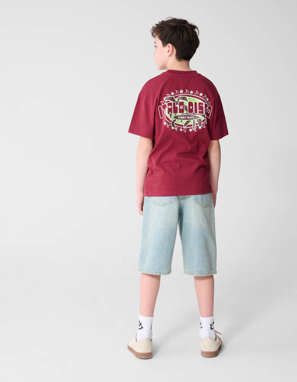 Disco Artwork T-Shirt Dunkelrot SHOEBY BOYS