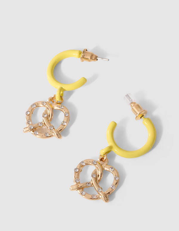 B&auml;ckerei Charm Ohrringe Gelb SHOEBY ACCESSOIRES