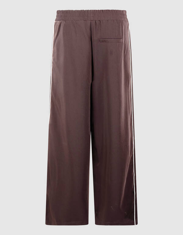 Sporty Piping Wide Leg Fit Hose Dunkelbraun SHOEBY WOMEN