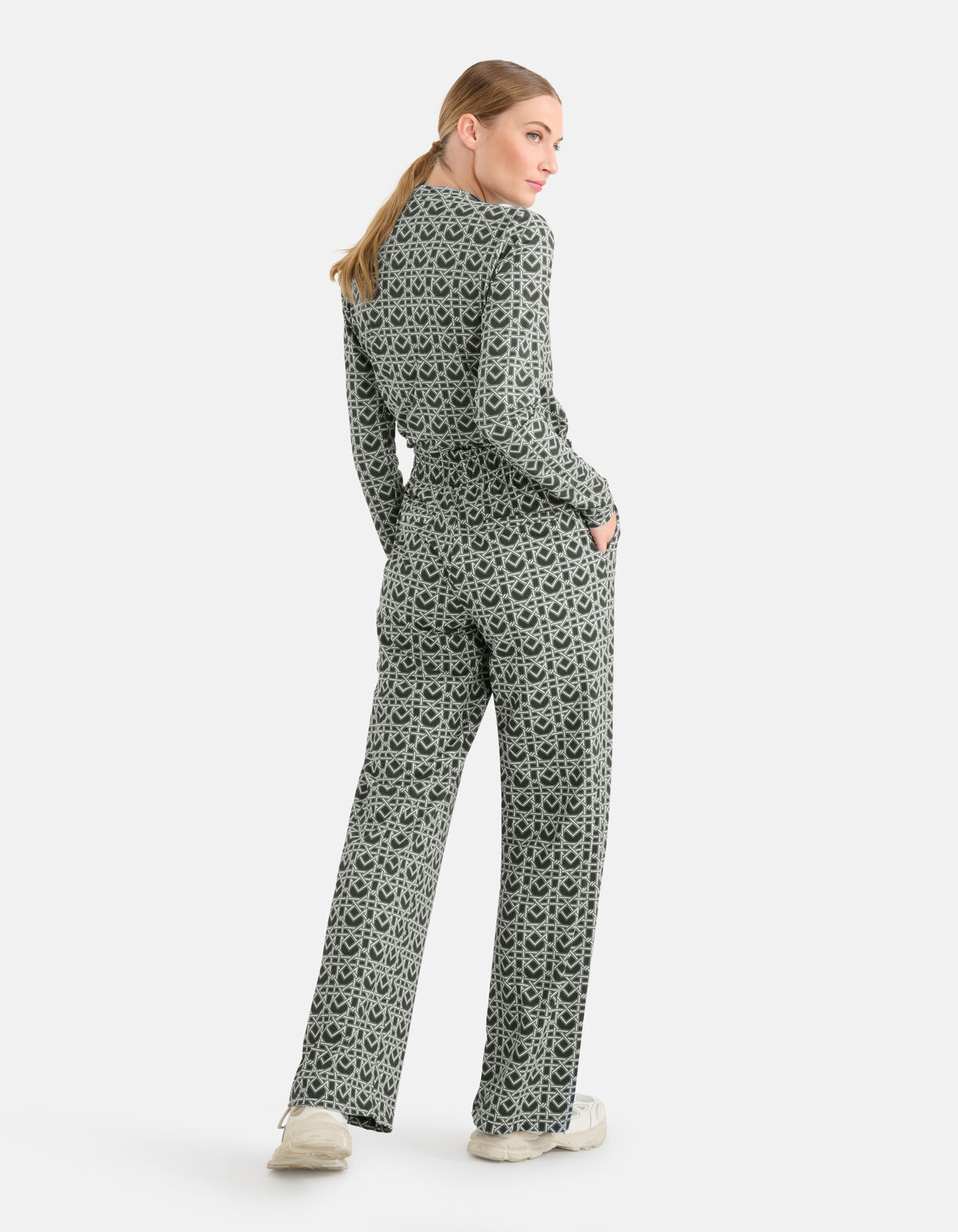 Travel Wide Leg Trousers Dunkelgrau SHOEBY WOMEN