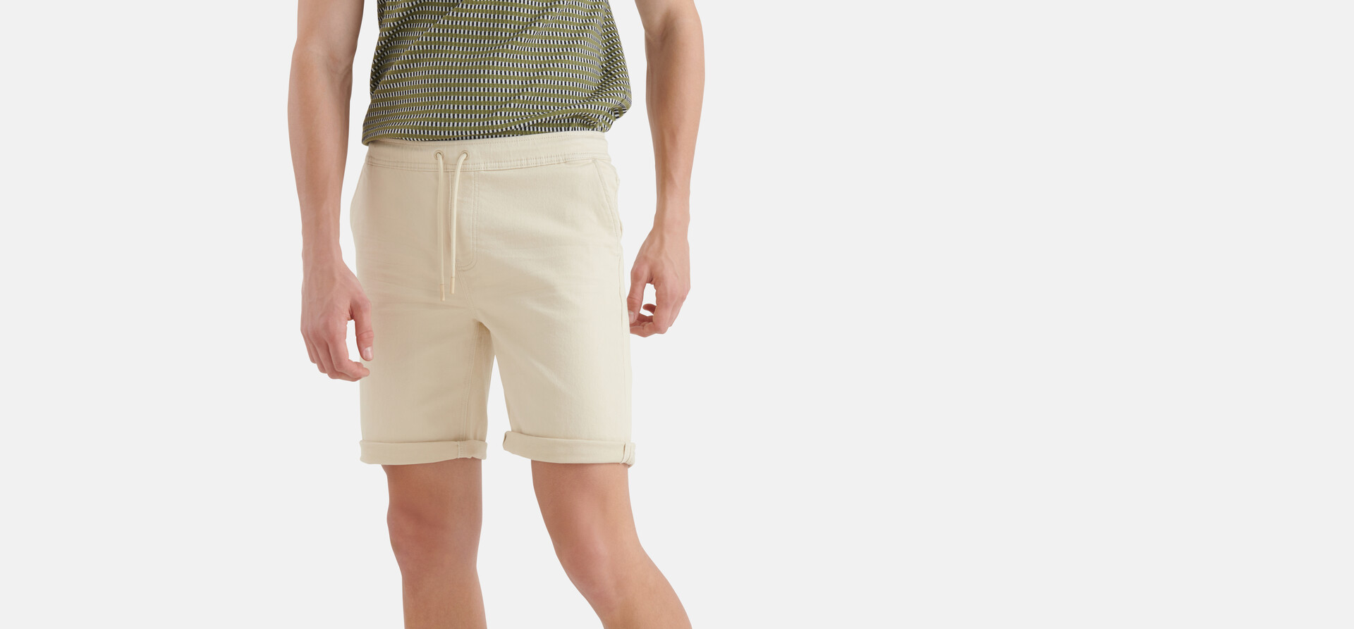 Jog Denim Short Beige SHOEBY MEN