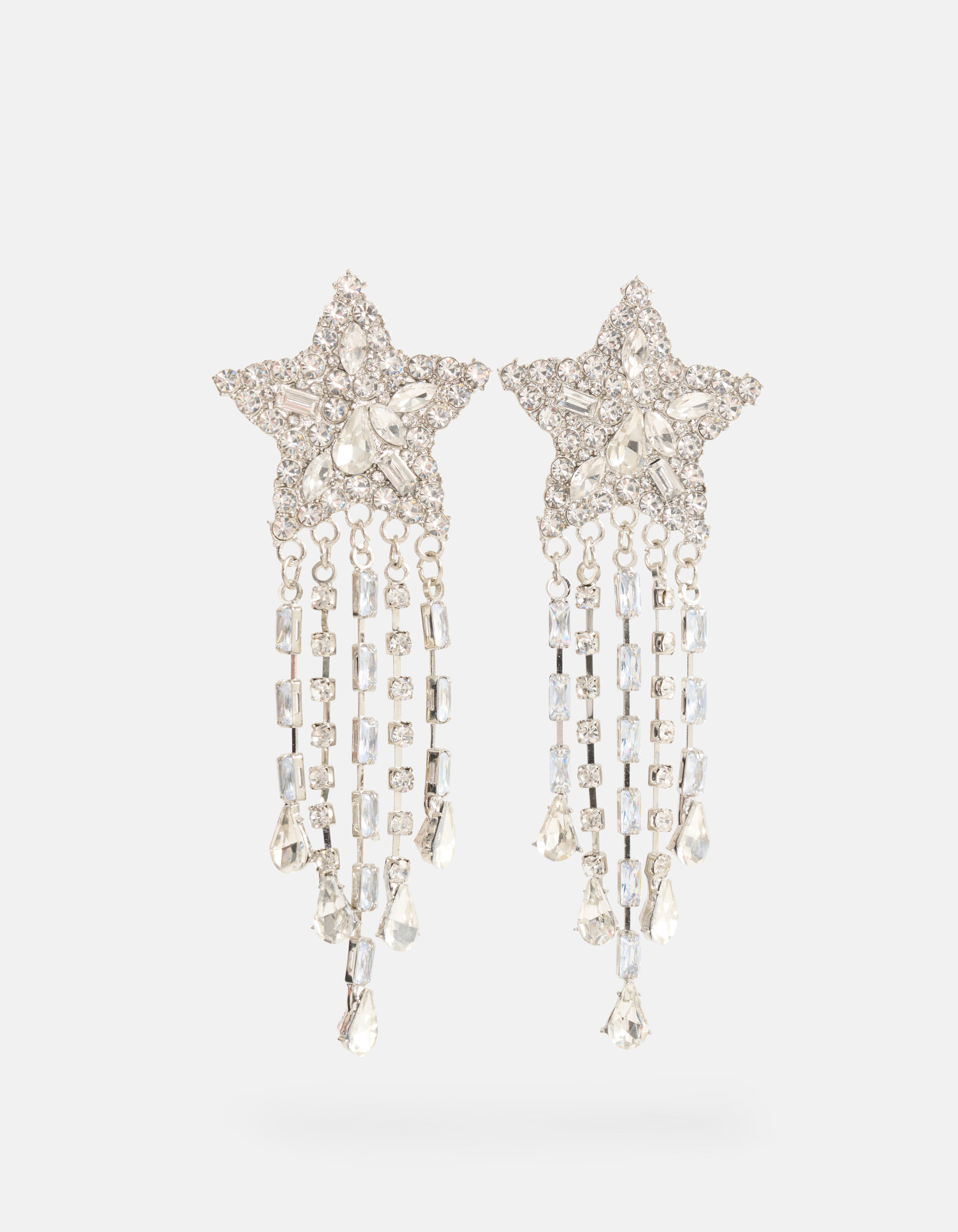Strass-Stern-Ohrringe Silber von Lizzy SHOEBY ACCESSOIRES