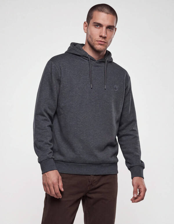 Embroidery Hoodie Dunkelgrau SHOEBY MEN