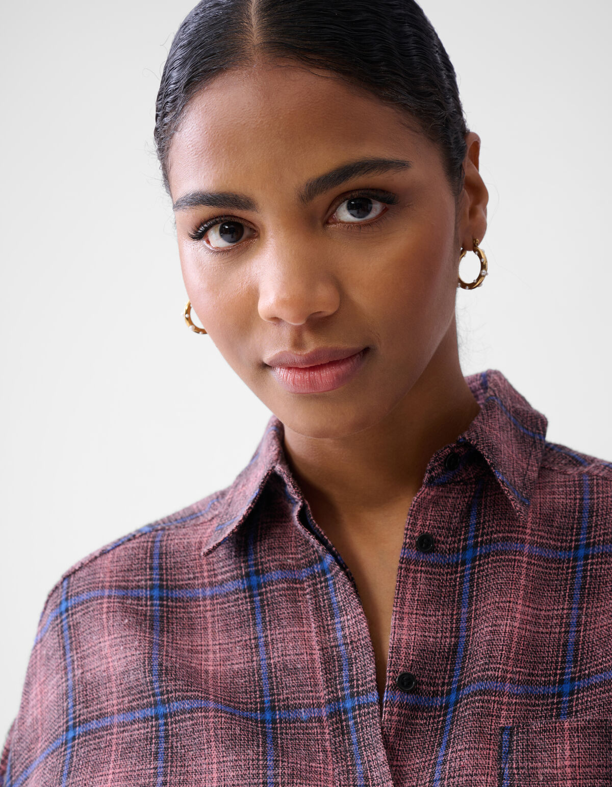 Karierte Bluse Rosa SHOEBY WOMEN