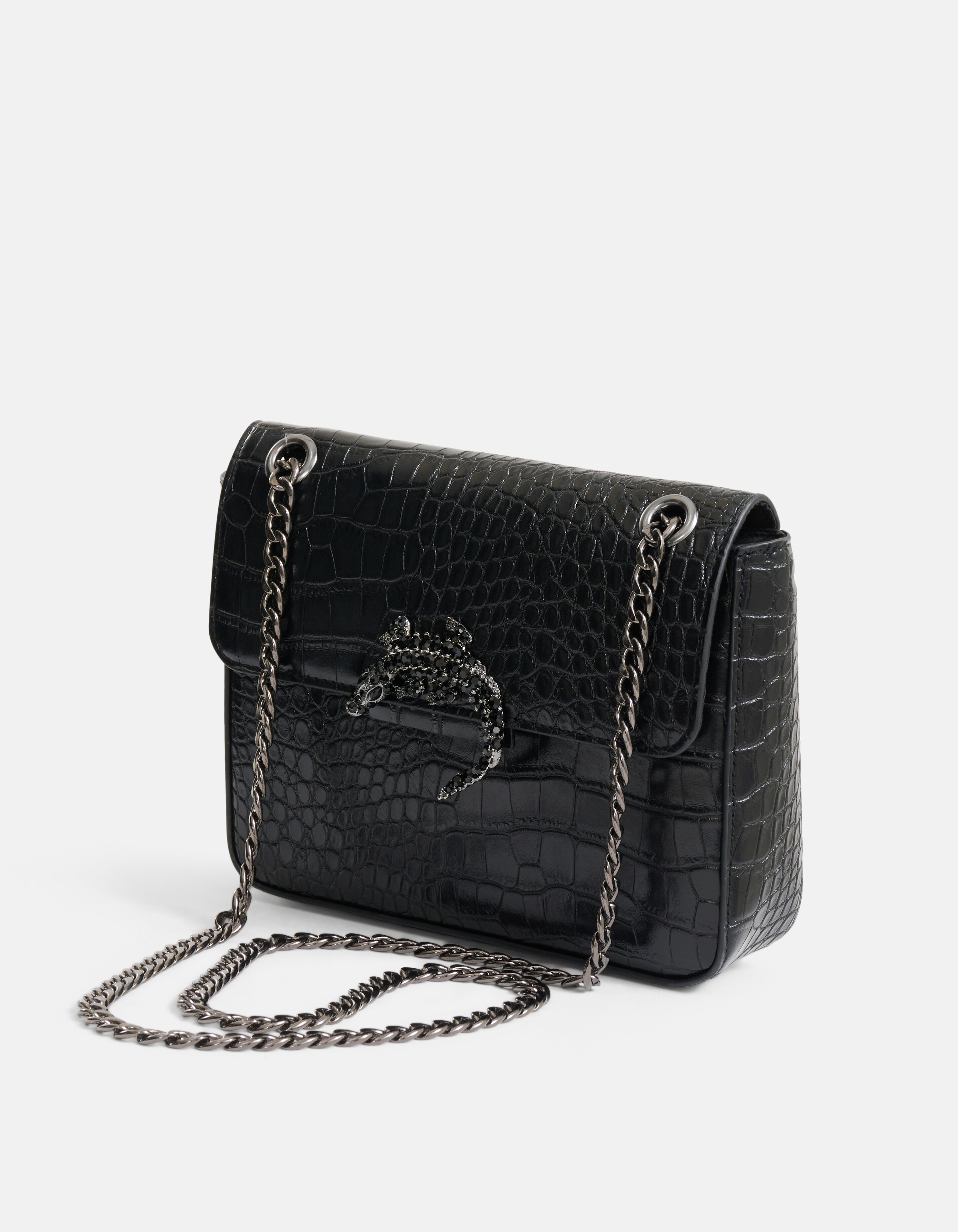 Krokotasche Schwarz von Nicolette SHOEBY ACCESSOIRES