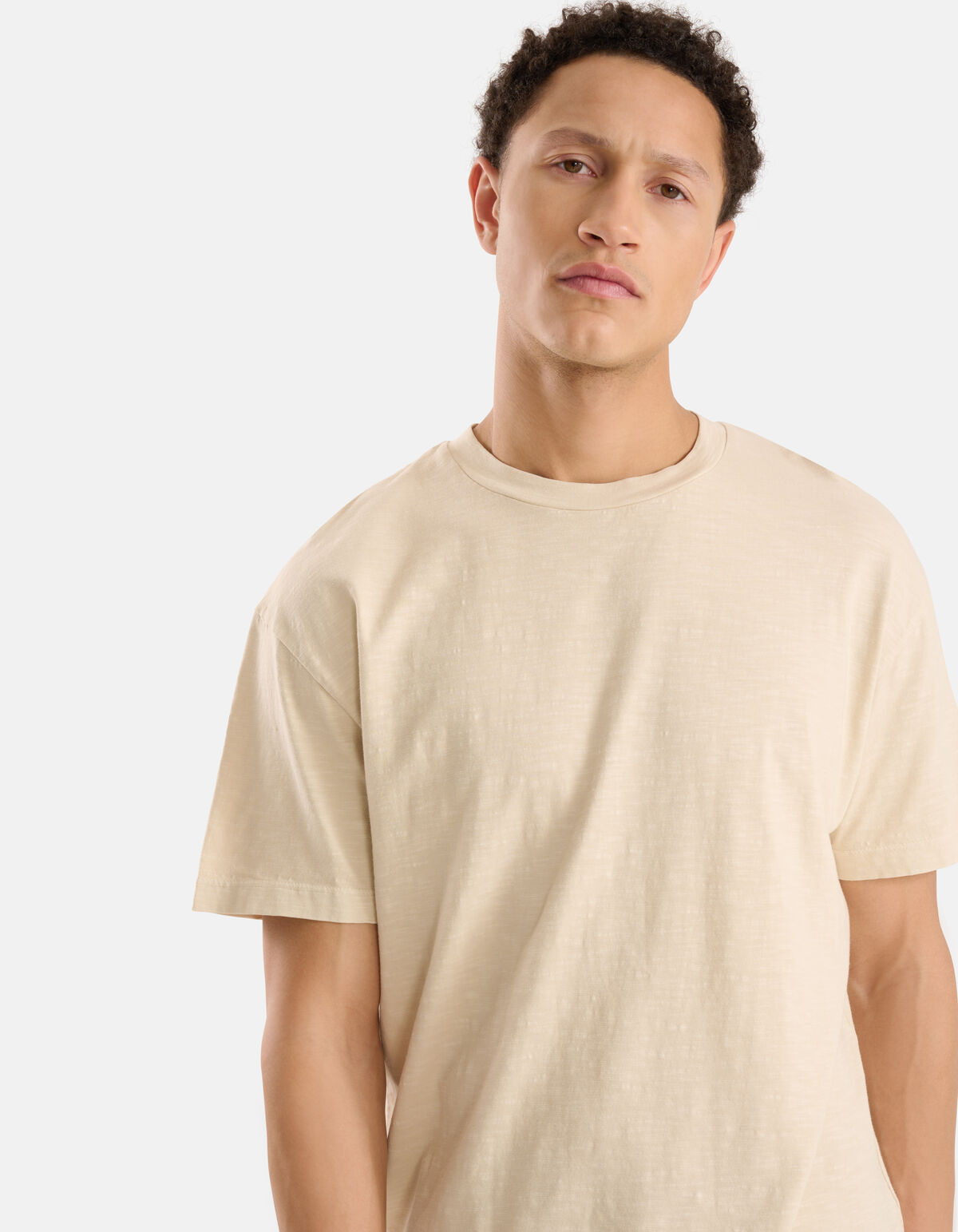 Jersey-T-Shirt Beige SHOEBY MEN