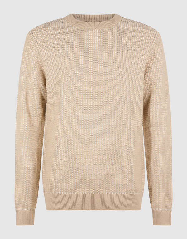Geflochtener Strickpullover Sand SHOEBY MEN