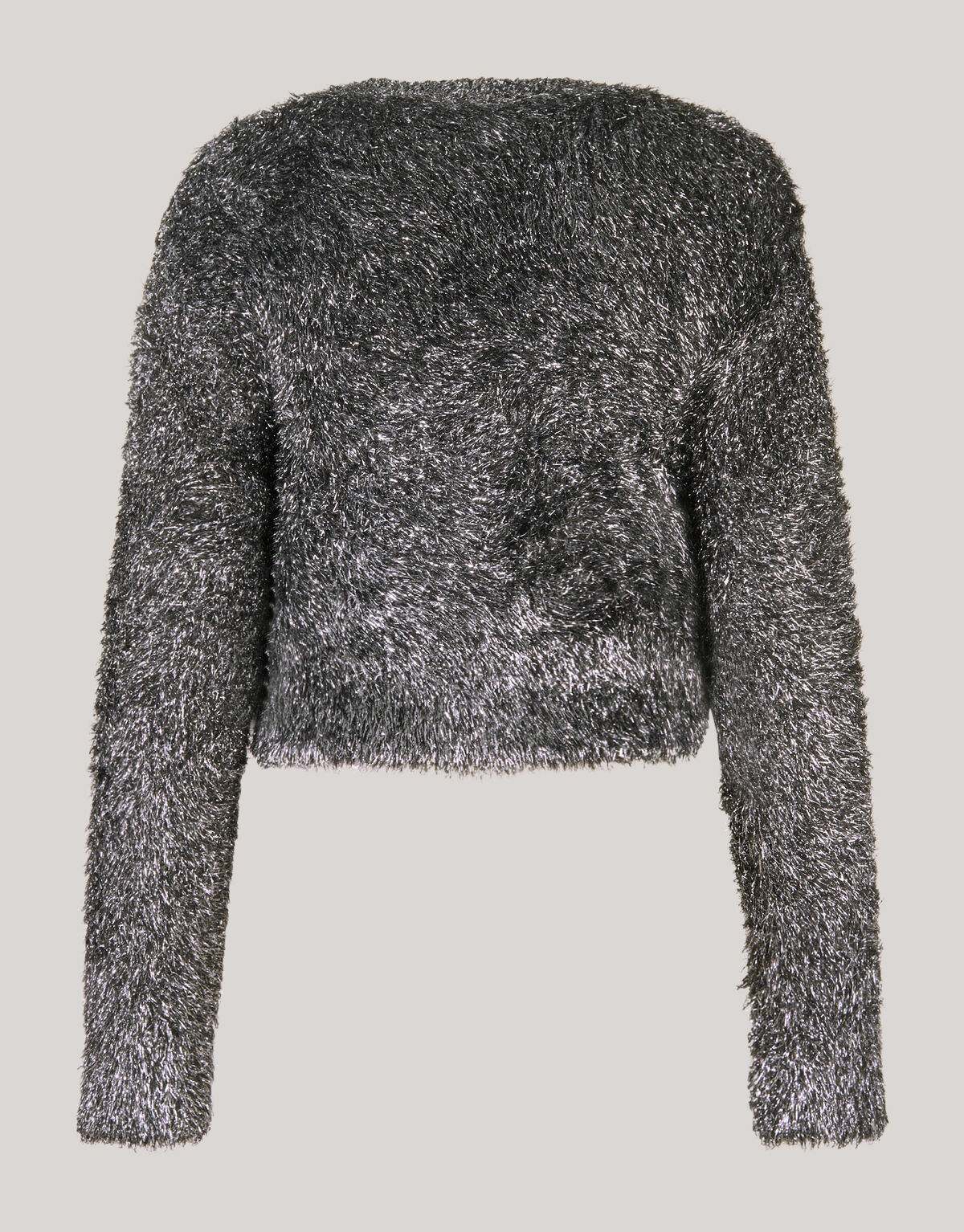 Flauschige Strickjacke Silber SHOEBY WOMEN