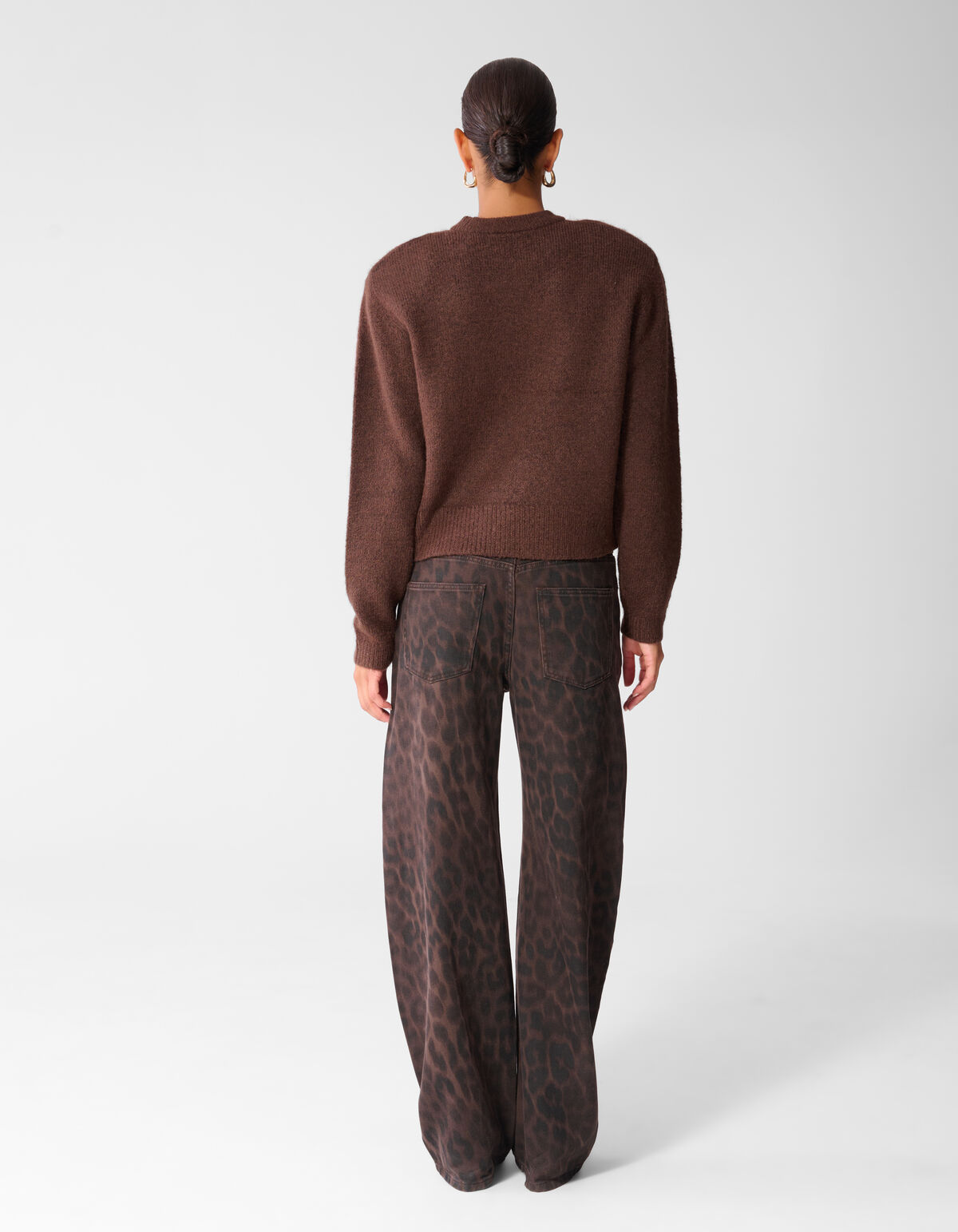 Strickpullover Mit Rundhalsausschnitt Braun SHOEBY WOMEN