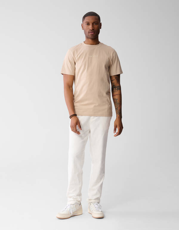 Gemischter Text Kunstwerk T-shirt Sand SHOEBY MEN