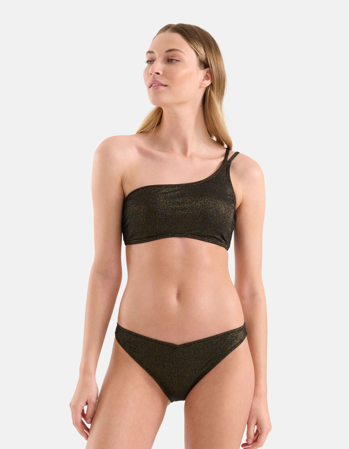 Glitzer-Bikinioberteil Schwarz SHOEBY ACCESSOIRES