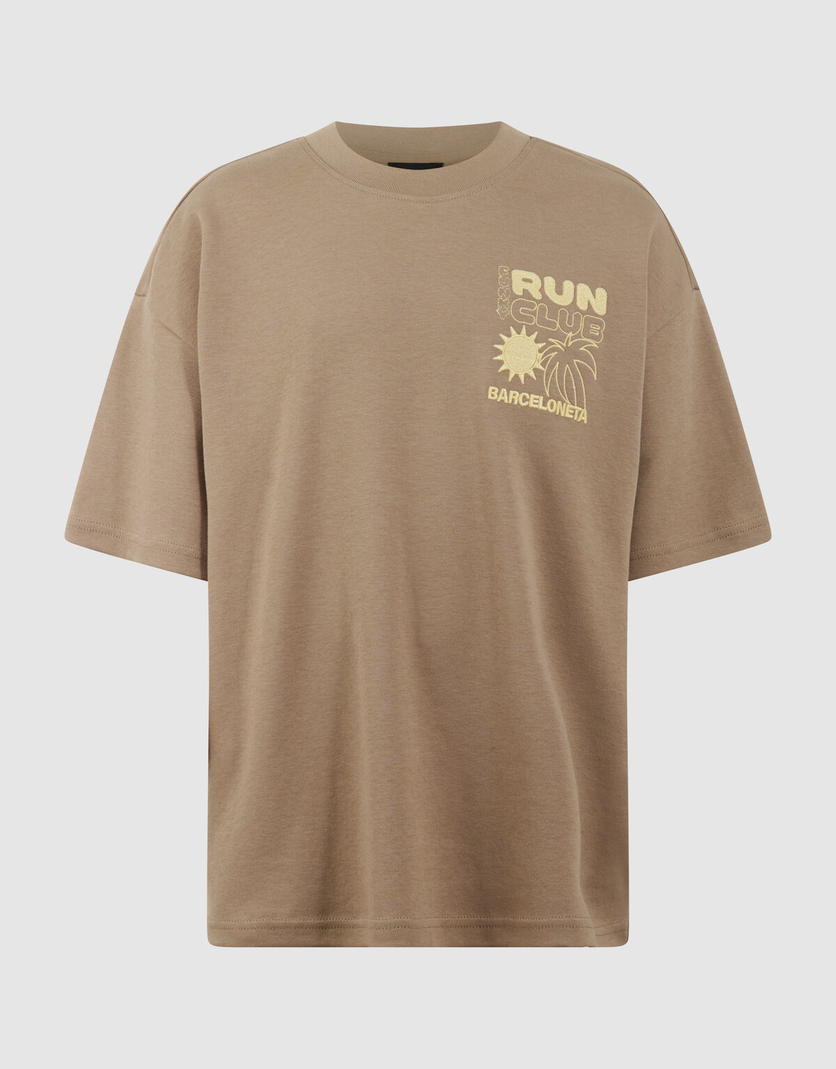Run Club Artwork T-Shirt Taupe SHOEBY BOYS