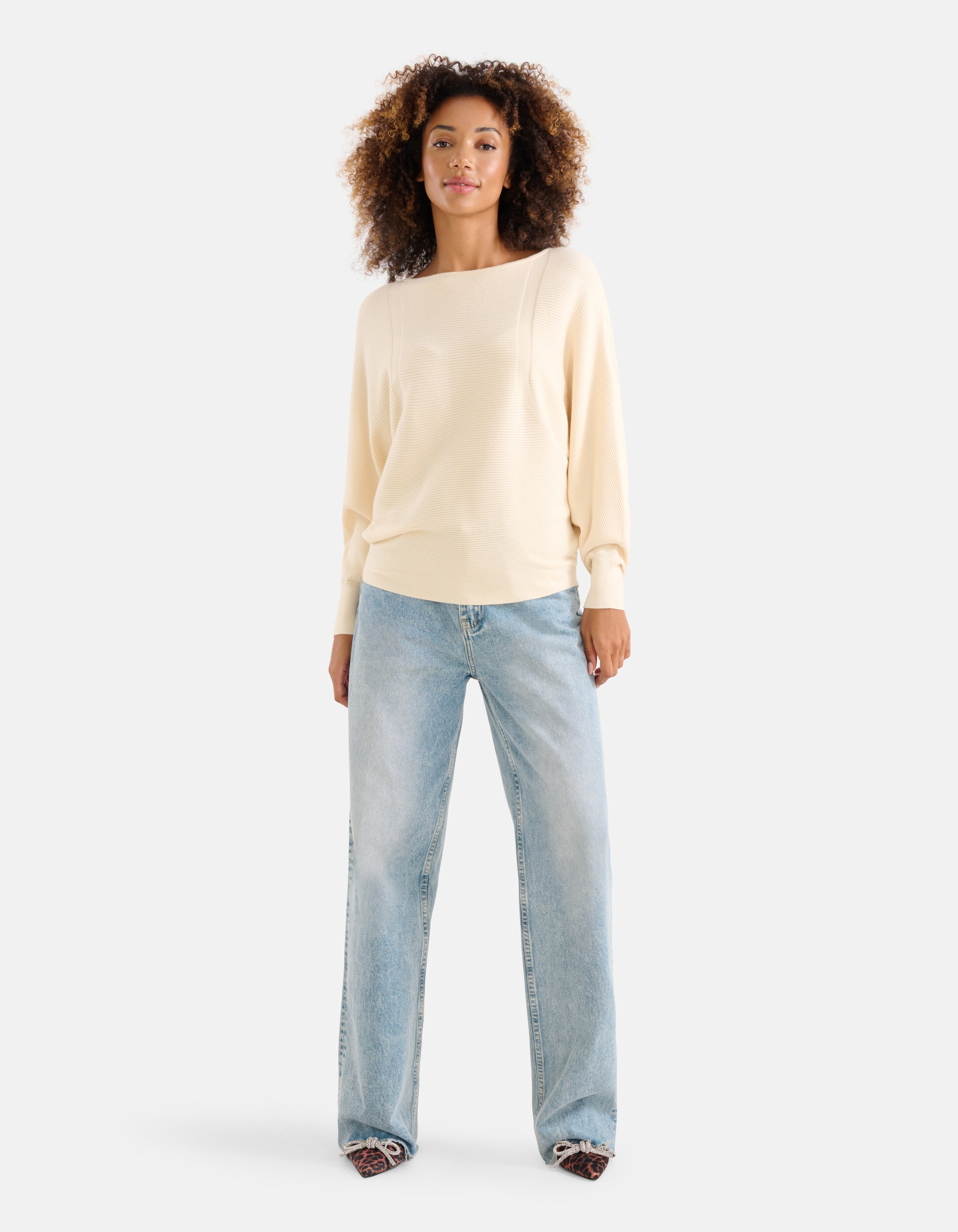 Oversized Trui Gebroken Wit SHOEBY WOMEN