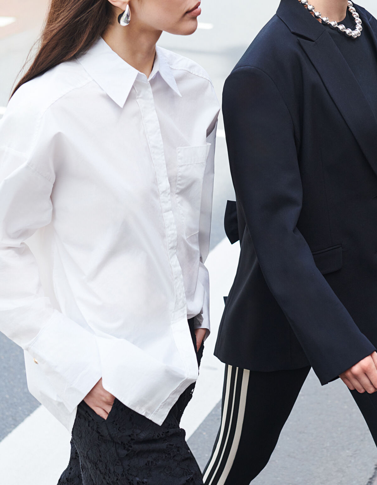 Popeline-Bluse Wei&szlig; SHOEBY WOMEN