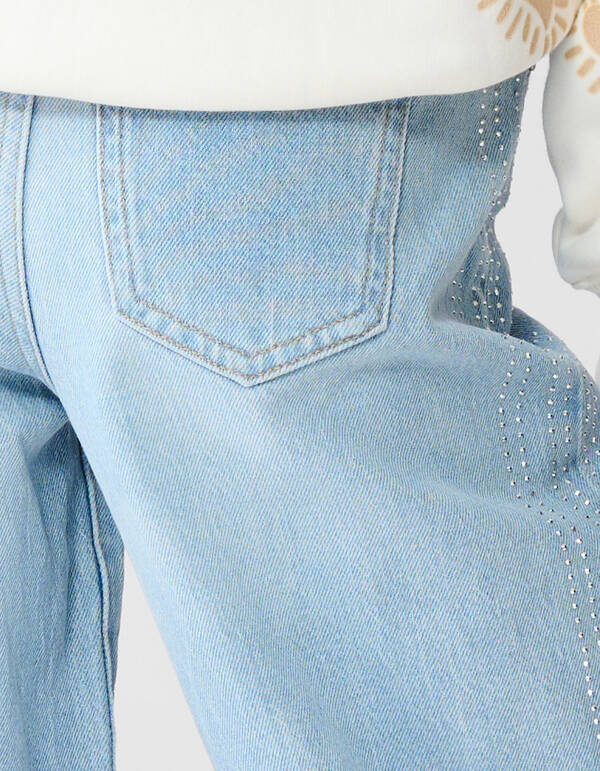 Jeans mit Strass-Finish in Blau SHOEBY GIRLS