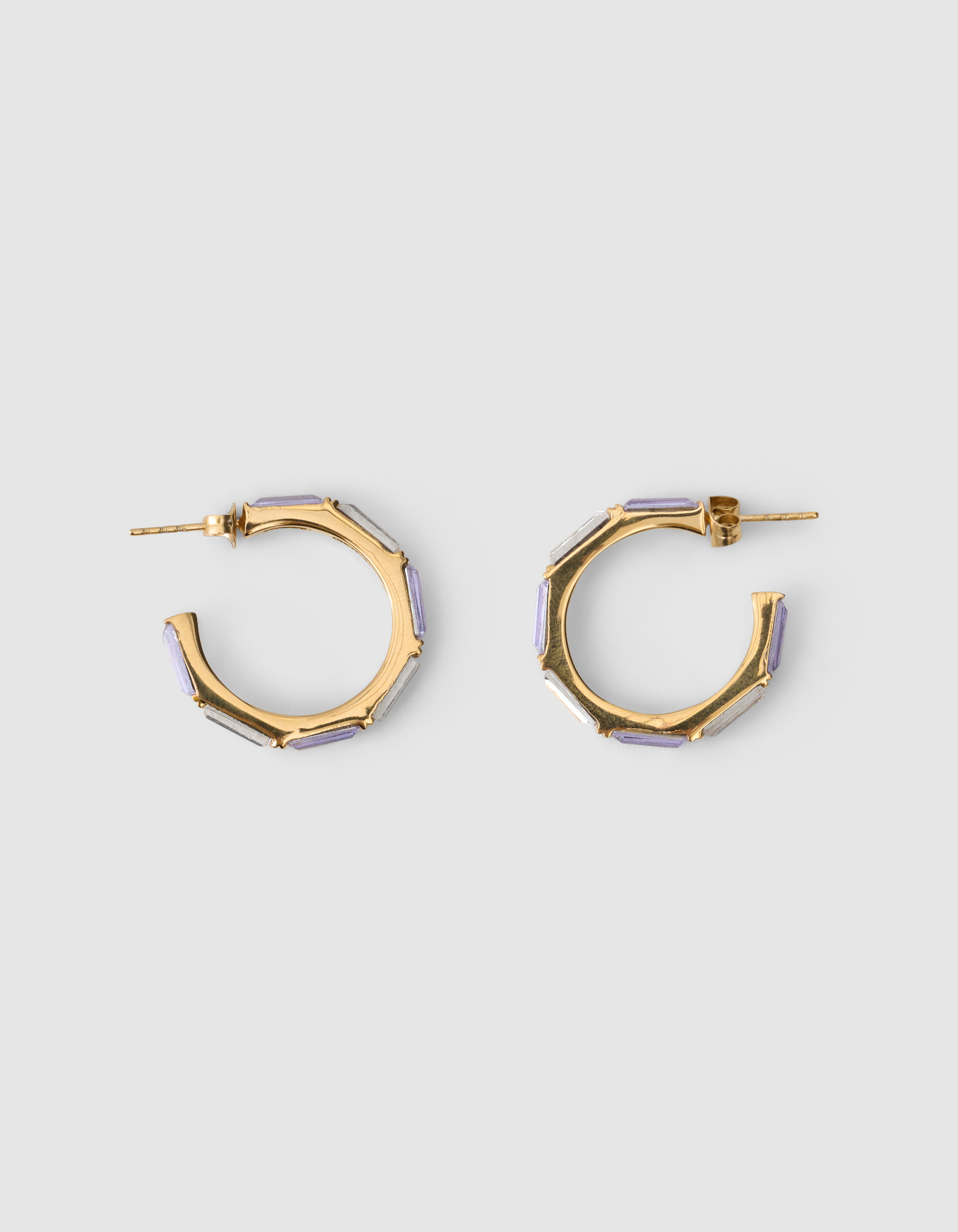 Strass-Creolen in Lila SHOEBY ACCESSOIRES