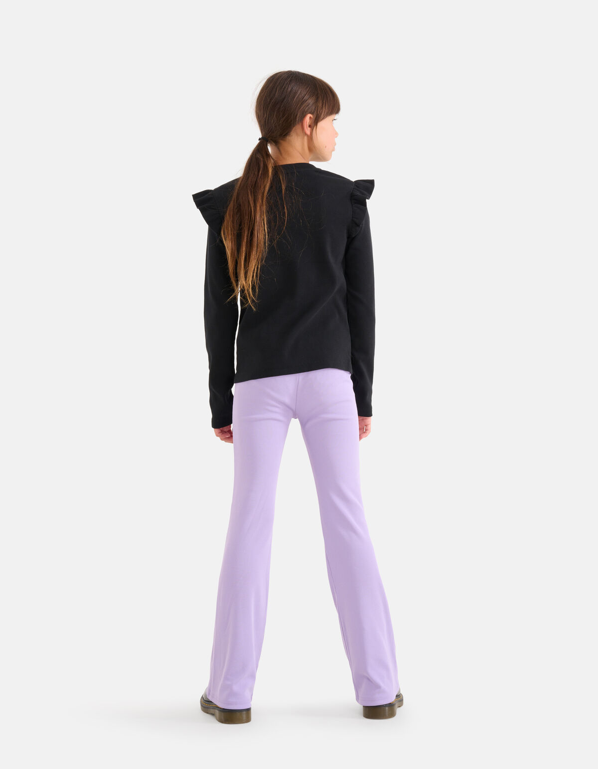 Ausgestellte Rippen-Leggings Lila SHOEBY GIRLS