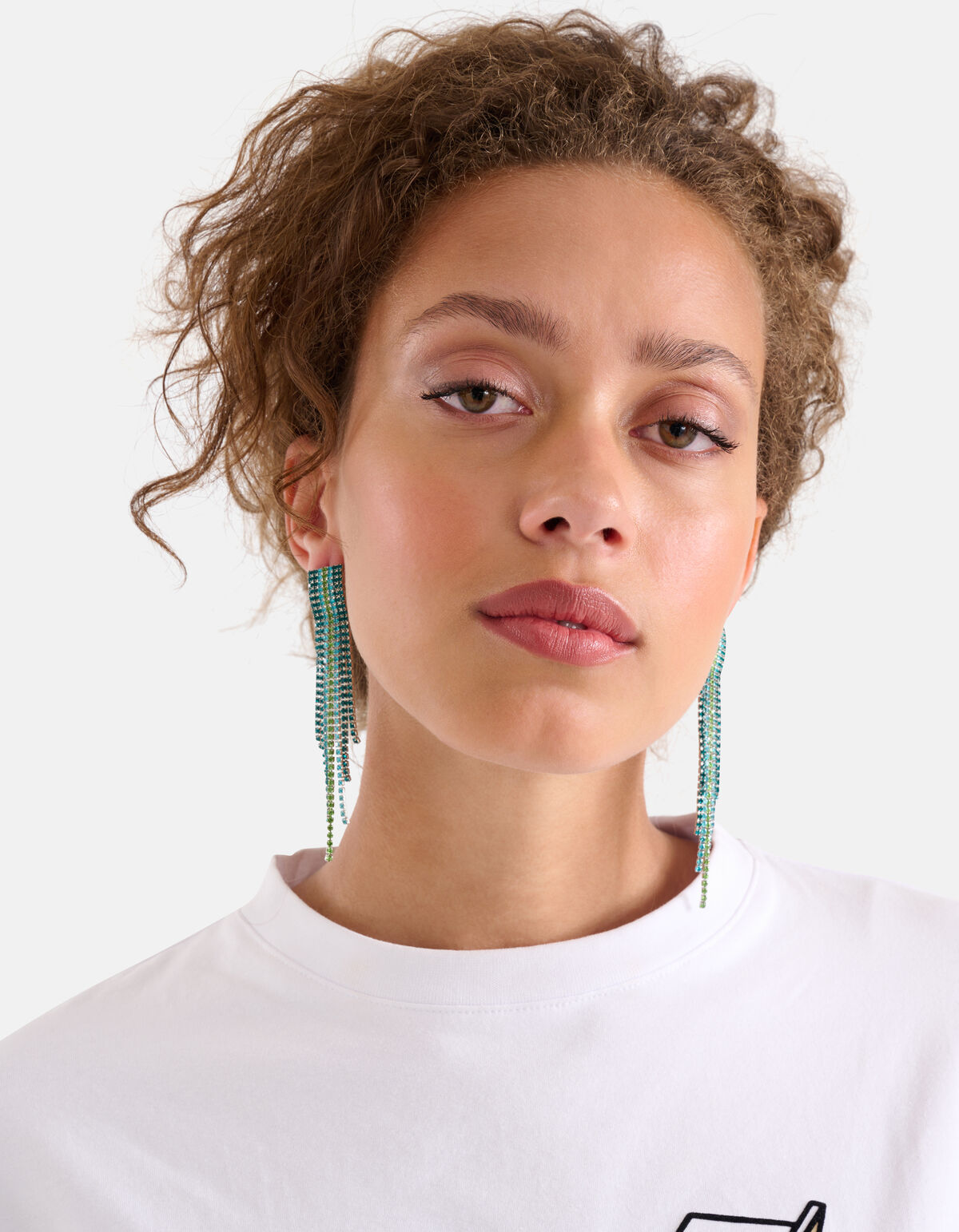 Strass-Ohrringe Grün SHOEBY ACCESSOIRES