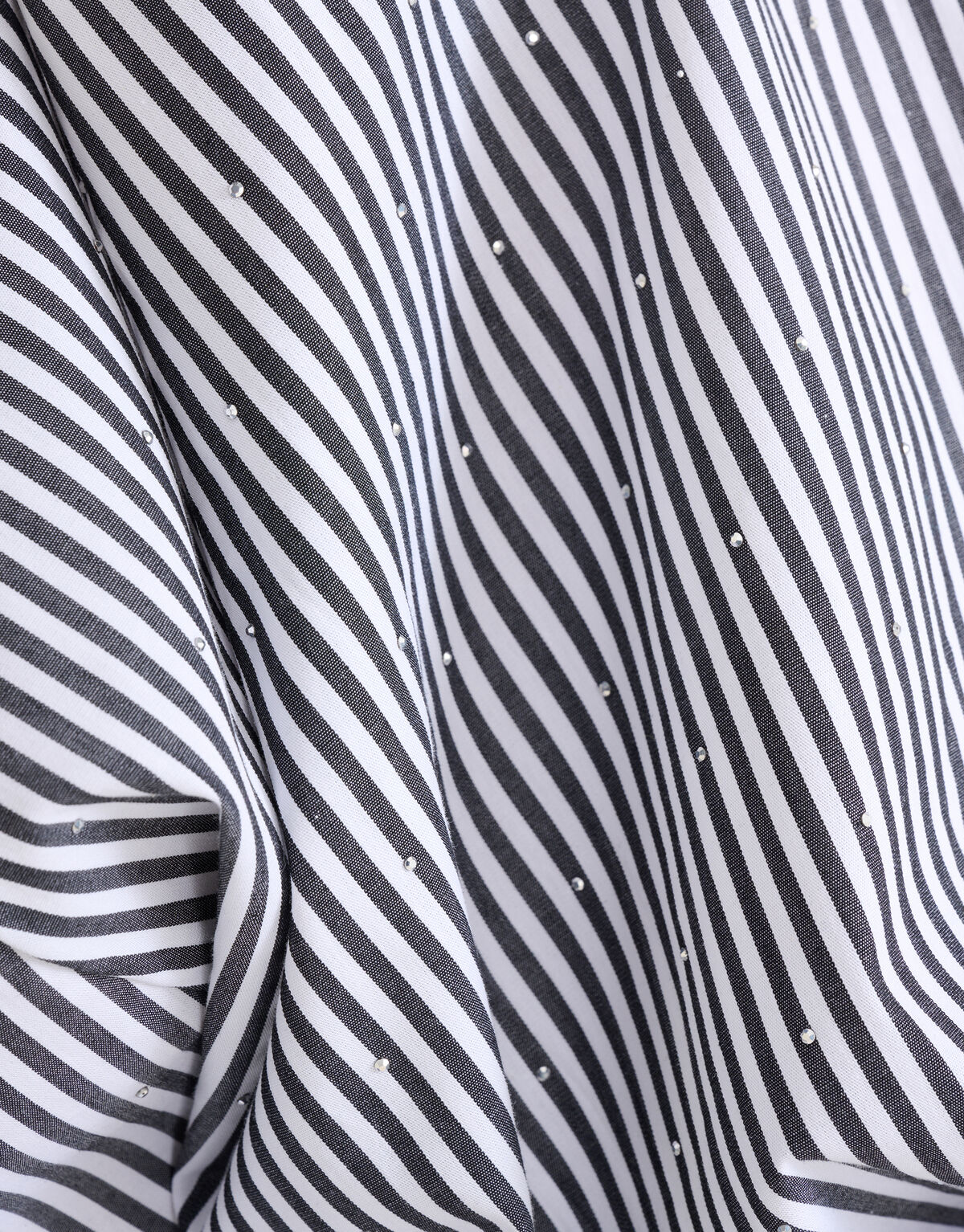 Popeline Strass-Bluse Schwarz/Weiß SHOEBY WOMEN