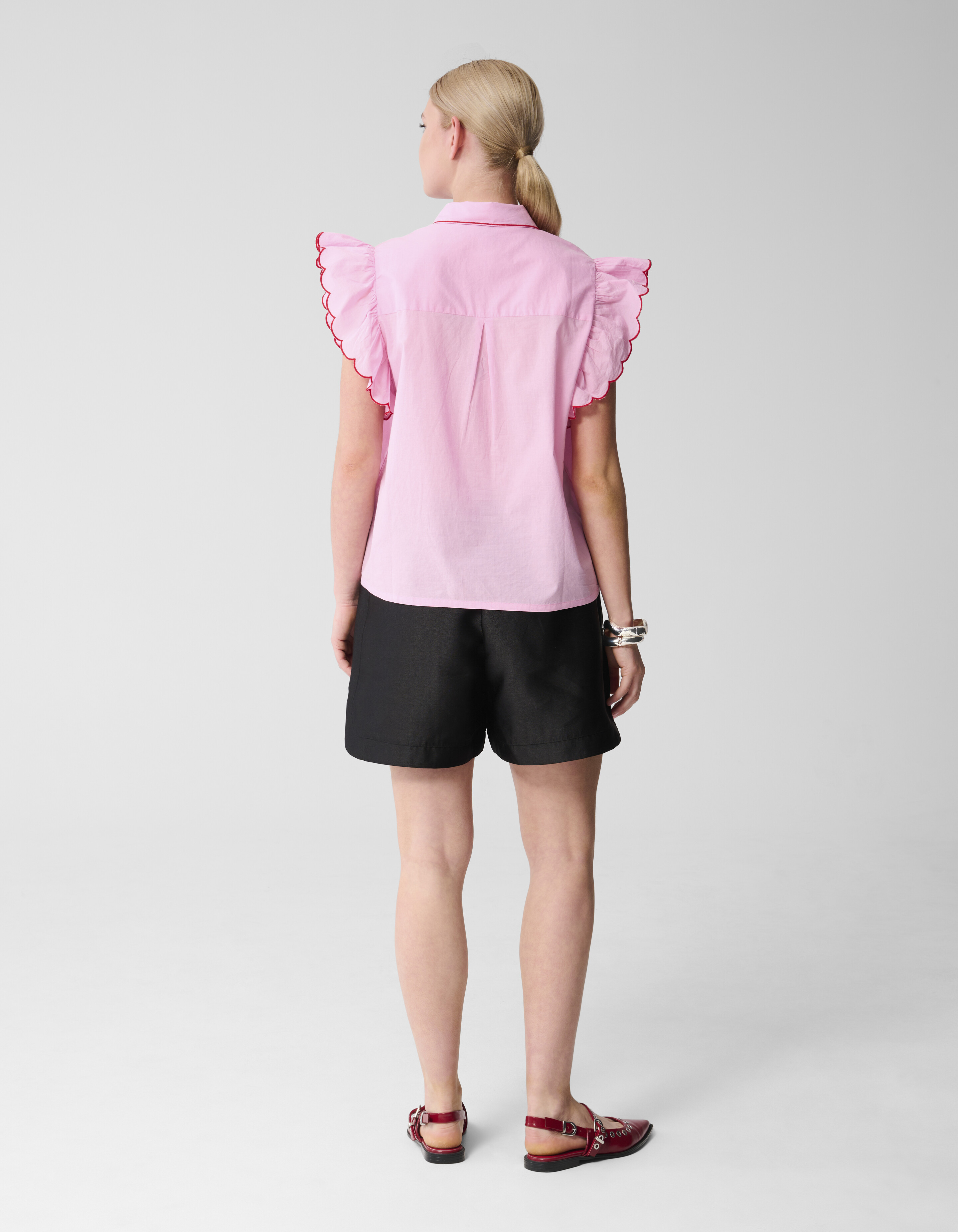 Besticktes Rüschentop Rosa SHOEBY WOMEN