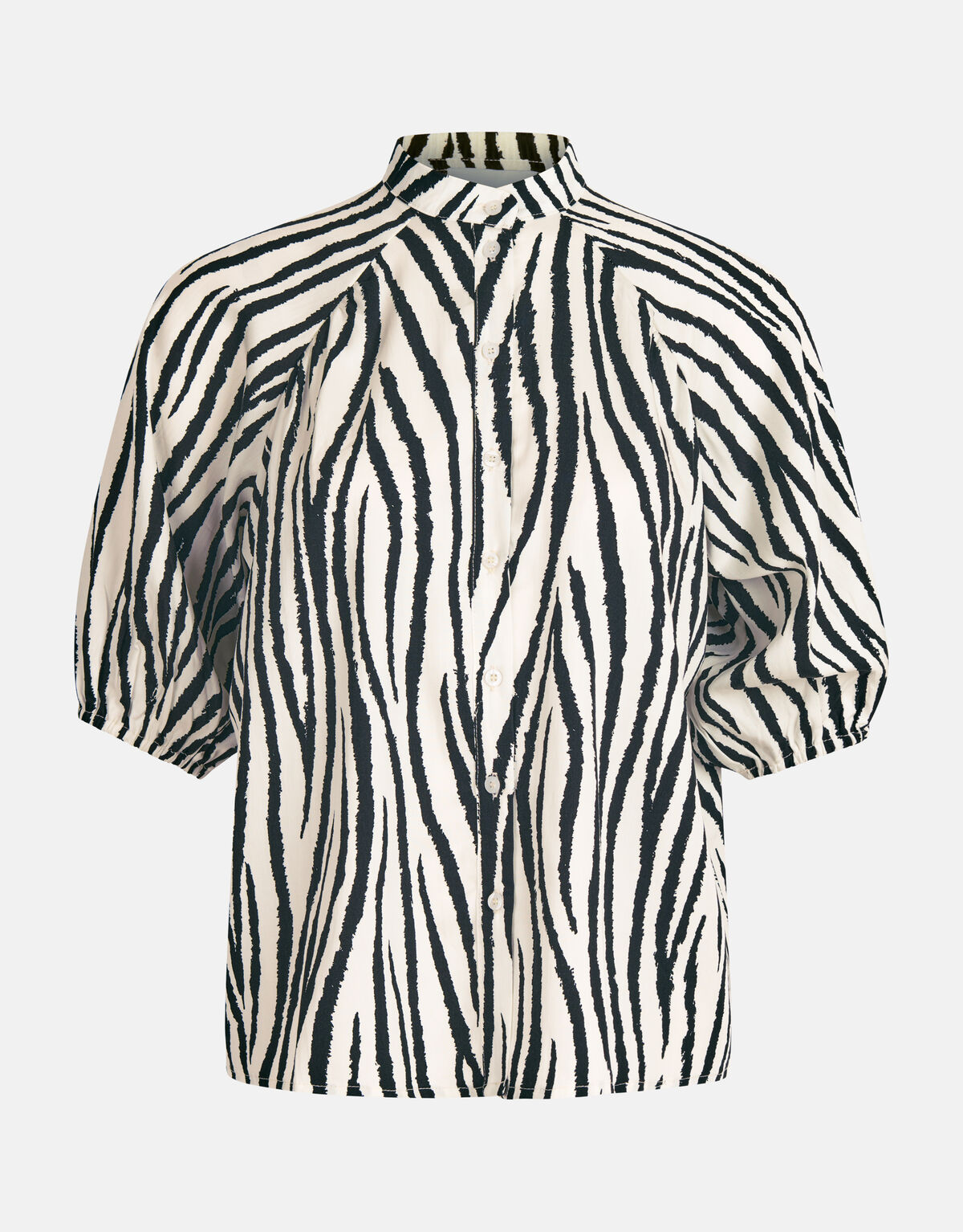 Bluse mit Zebradruck Schwarz/Weiß SHOEBY WOMEN