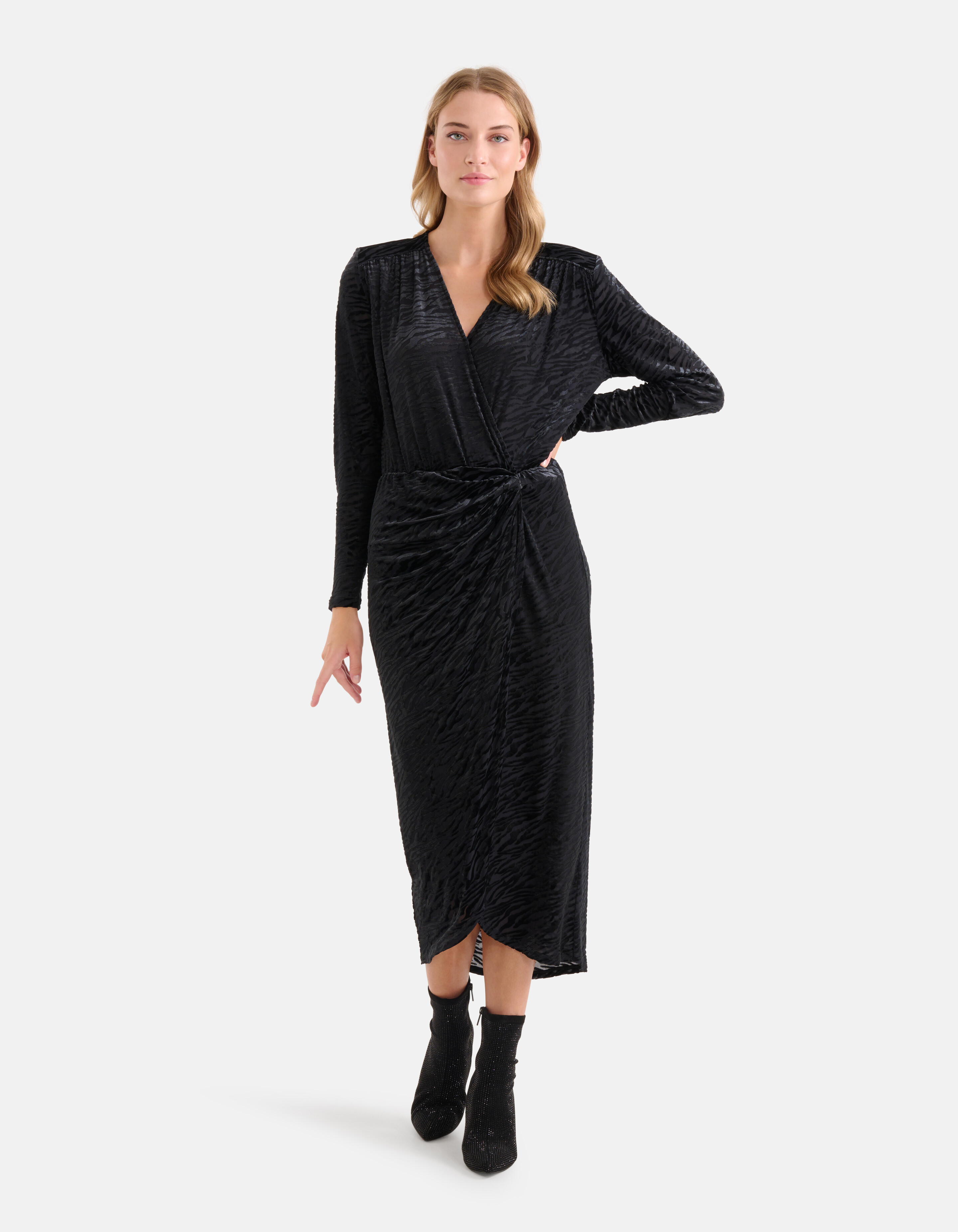 Zebramuster Kleid Schwarz SHOEBY WOMEN