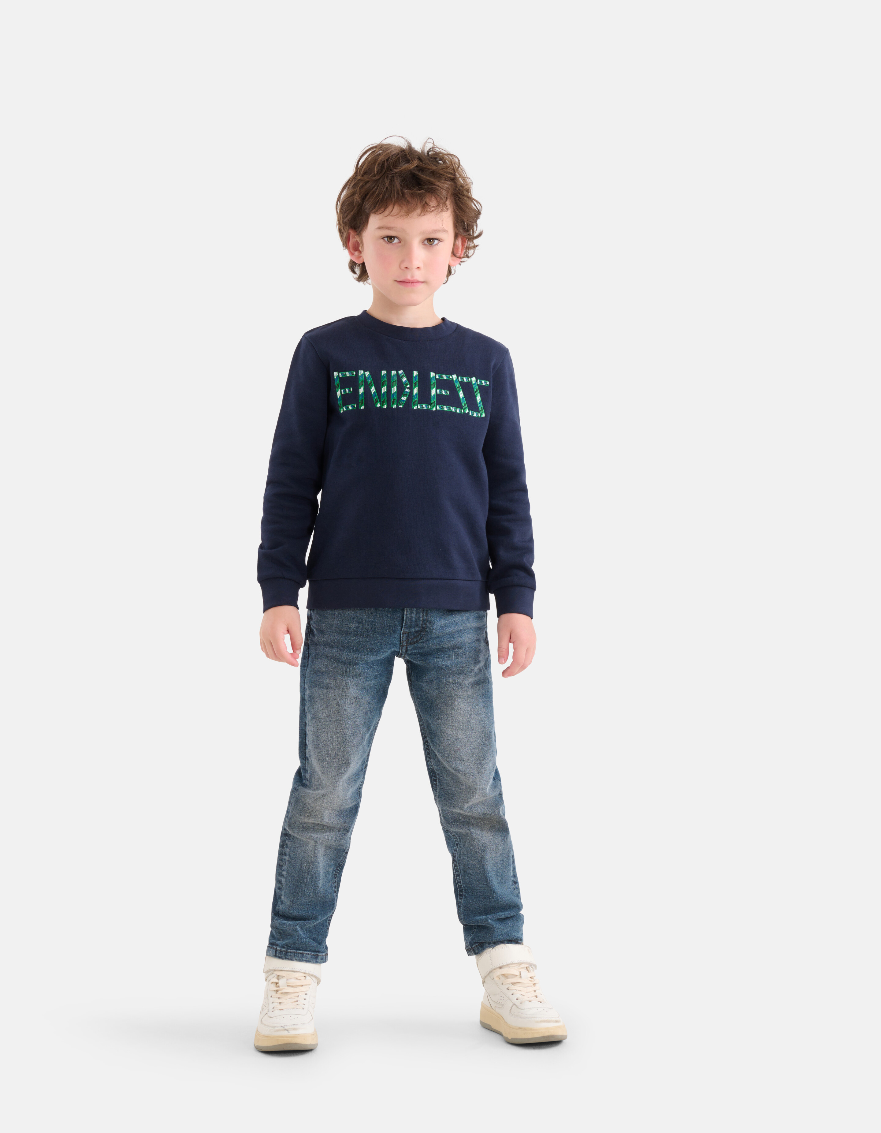 Stickereikunstwerk Pullover Dunkelblau SHOEBY BOYS
