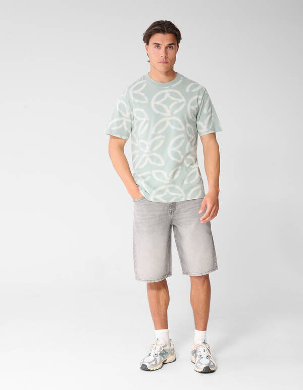 All Over Logo T-Shirt Hellgr&uuml;n SHOEBY MEN