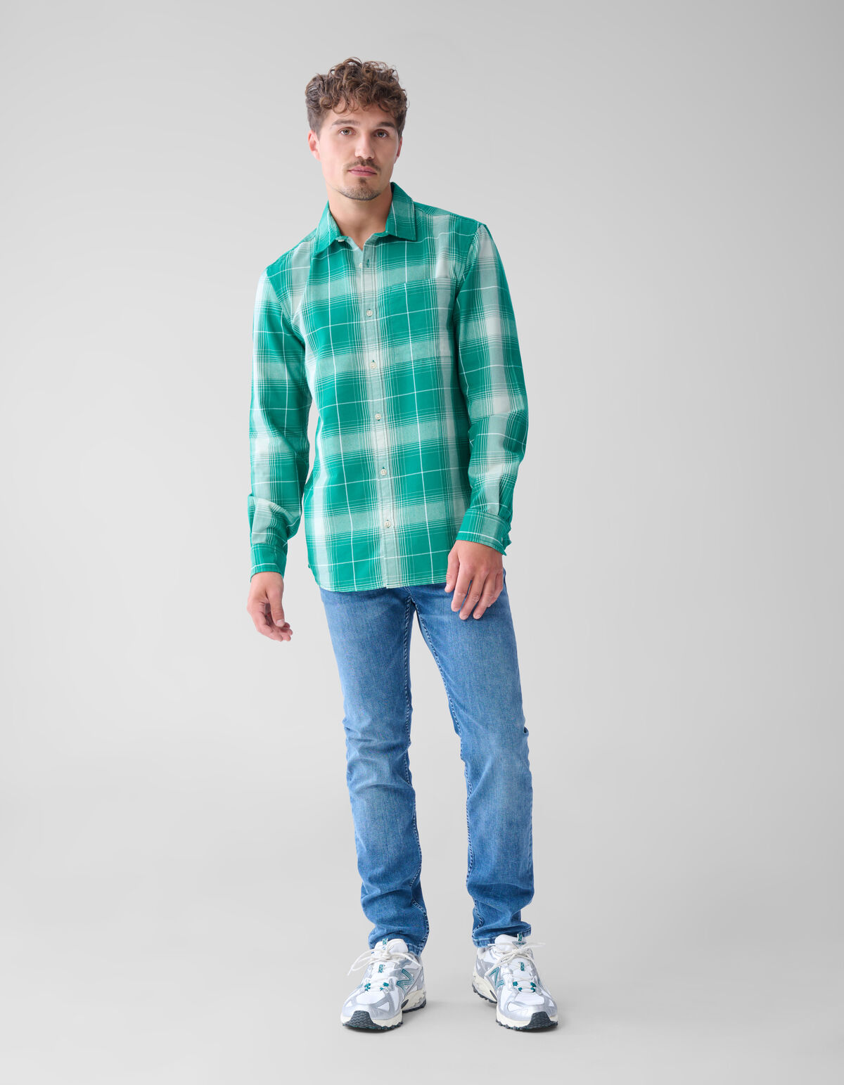 Flanell Kariertes Hemd Grün SHOEBY MEN