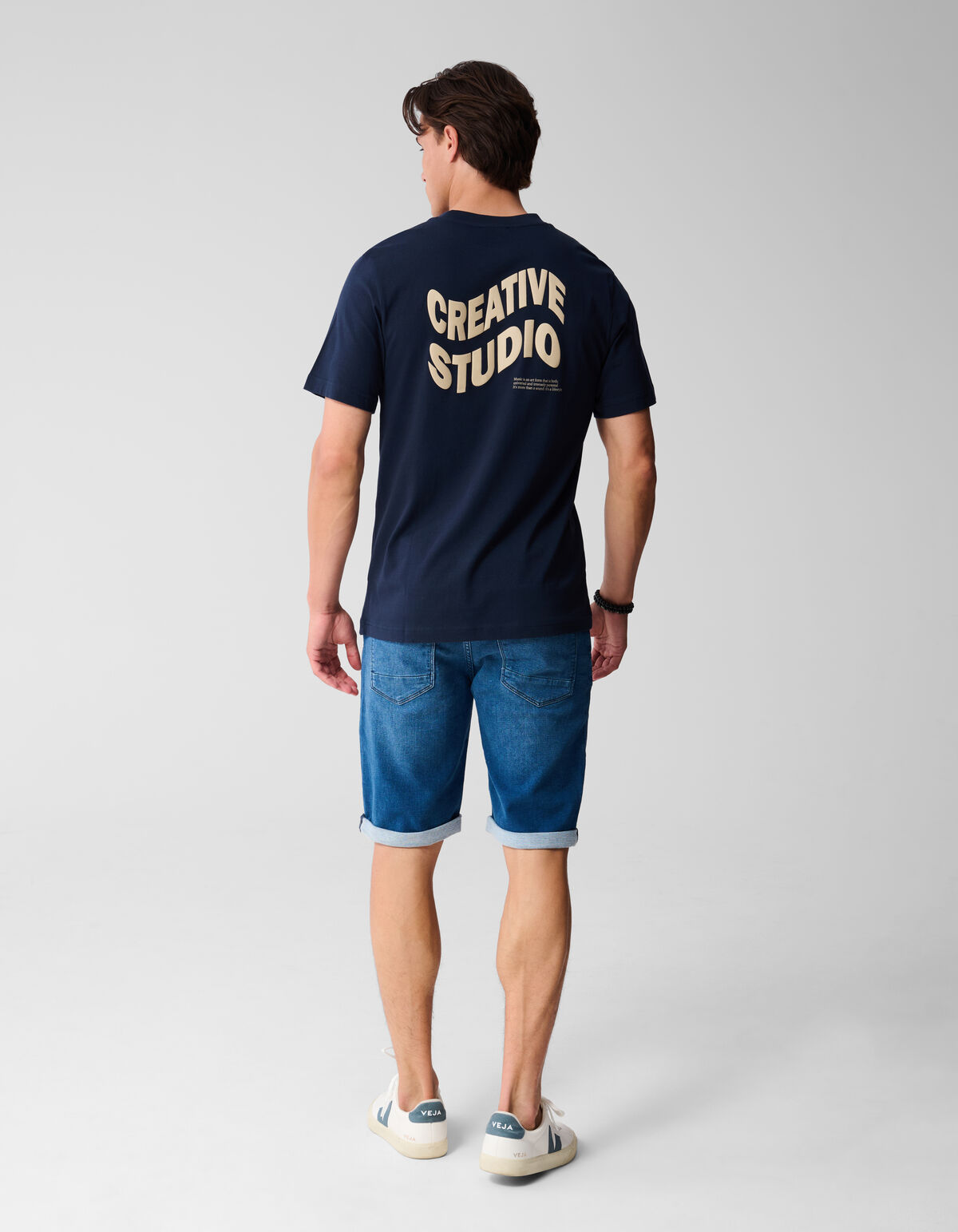 Studio-T-Shirt Dunkelblau SHOEBY MEN