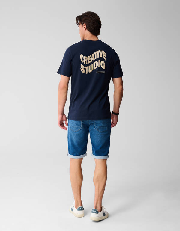 Studio-T-Shirt Dunkelblau SHOEBY MEN