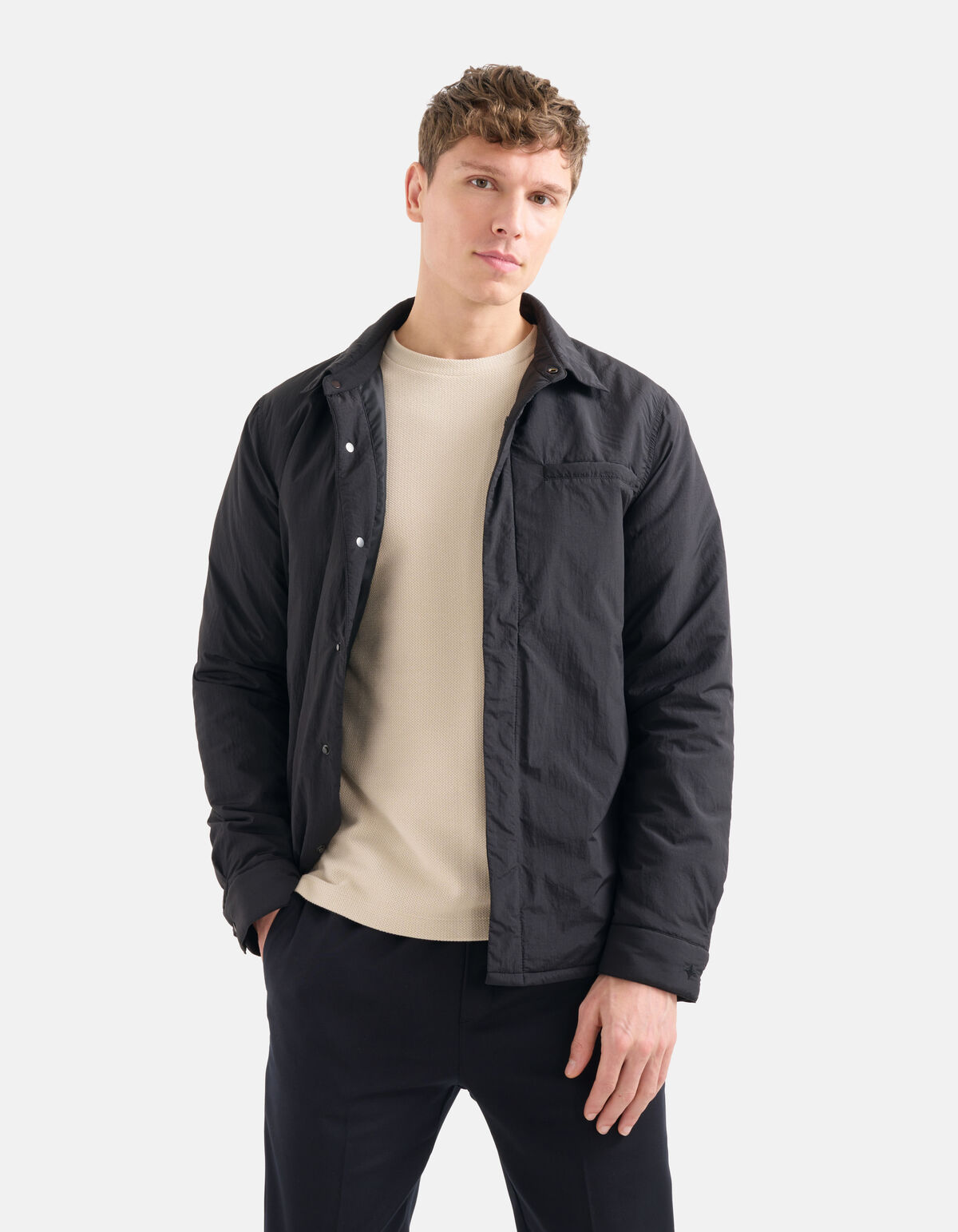 Gepolstertes Überhemd Schwarz SHOEBY MEN