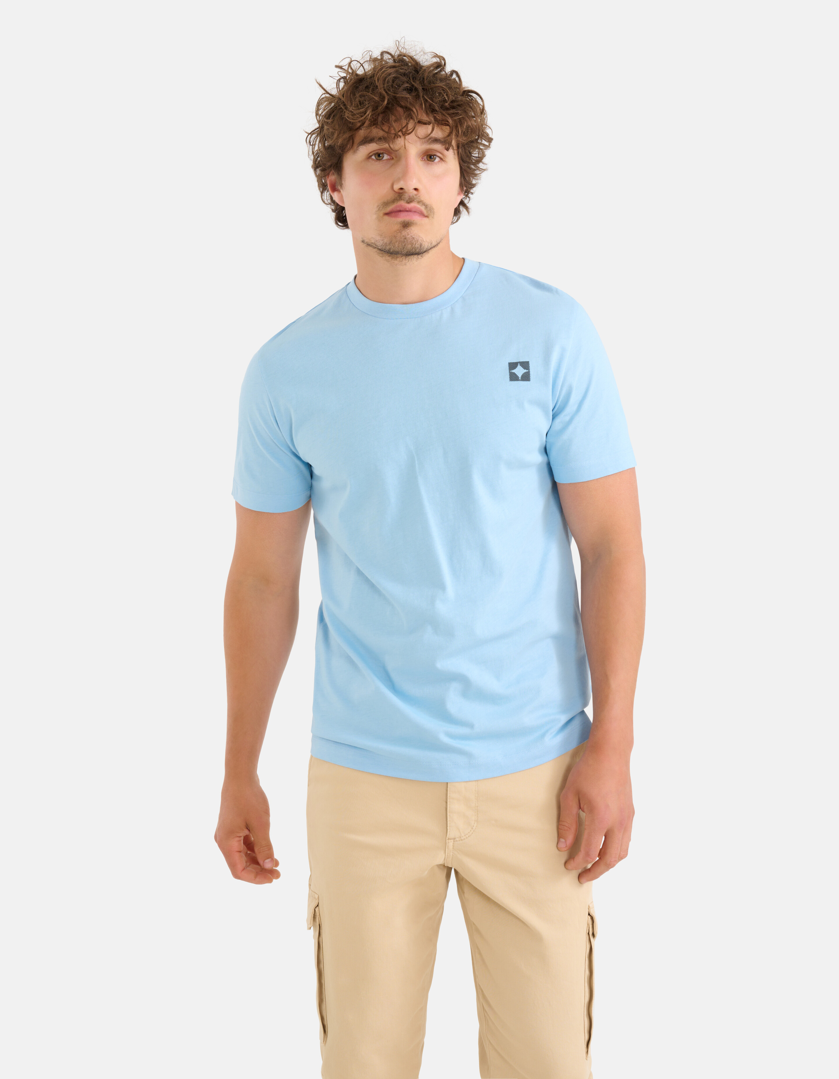 Shoeby Logo T-shirt Lichtblauw SHOEBY MEN