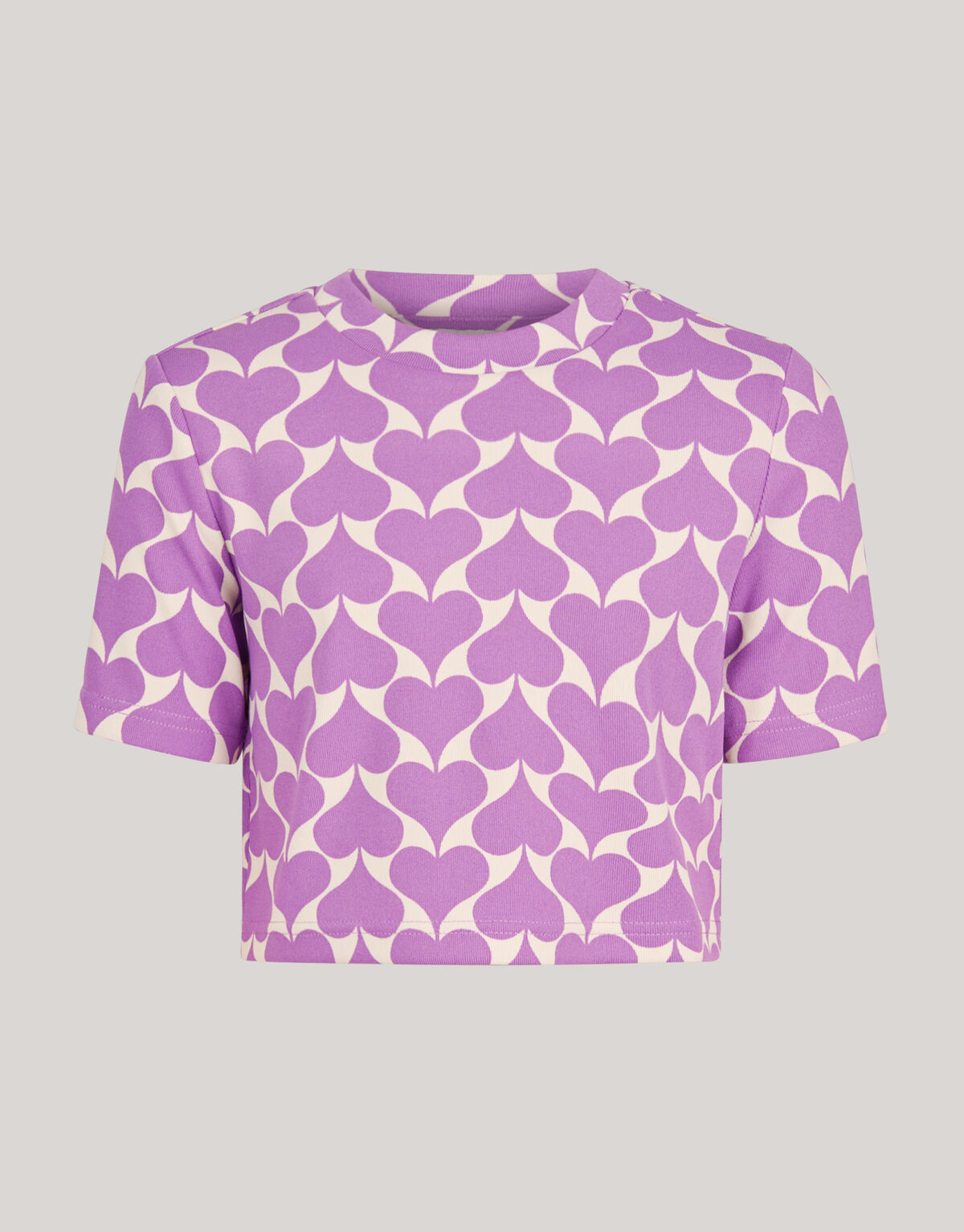 Heart Cropped Top Paars SHOEBY GIRLS