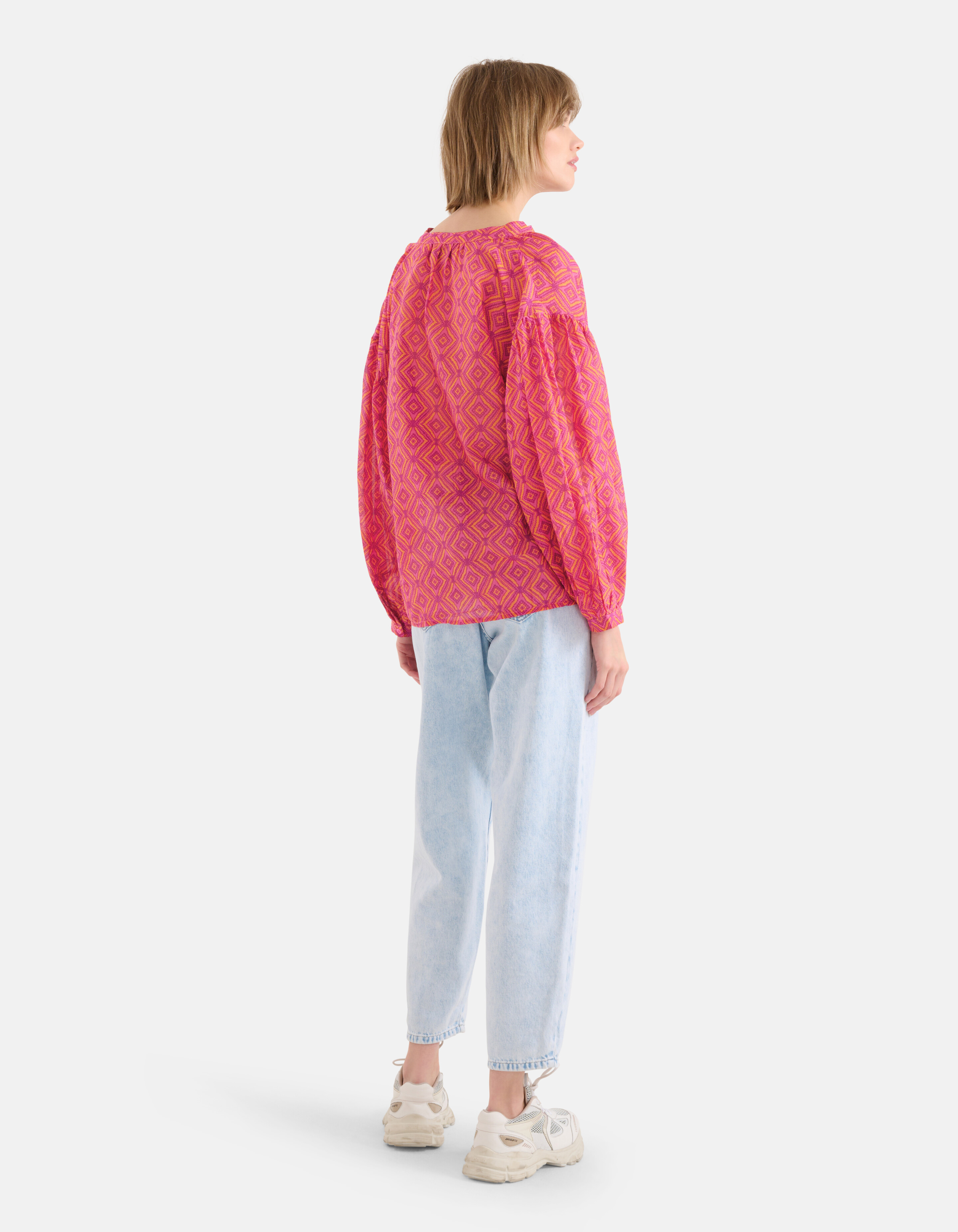 Bedruckte Voile-Bluse Rosa SHOEBY WOMEN