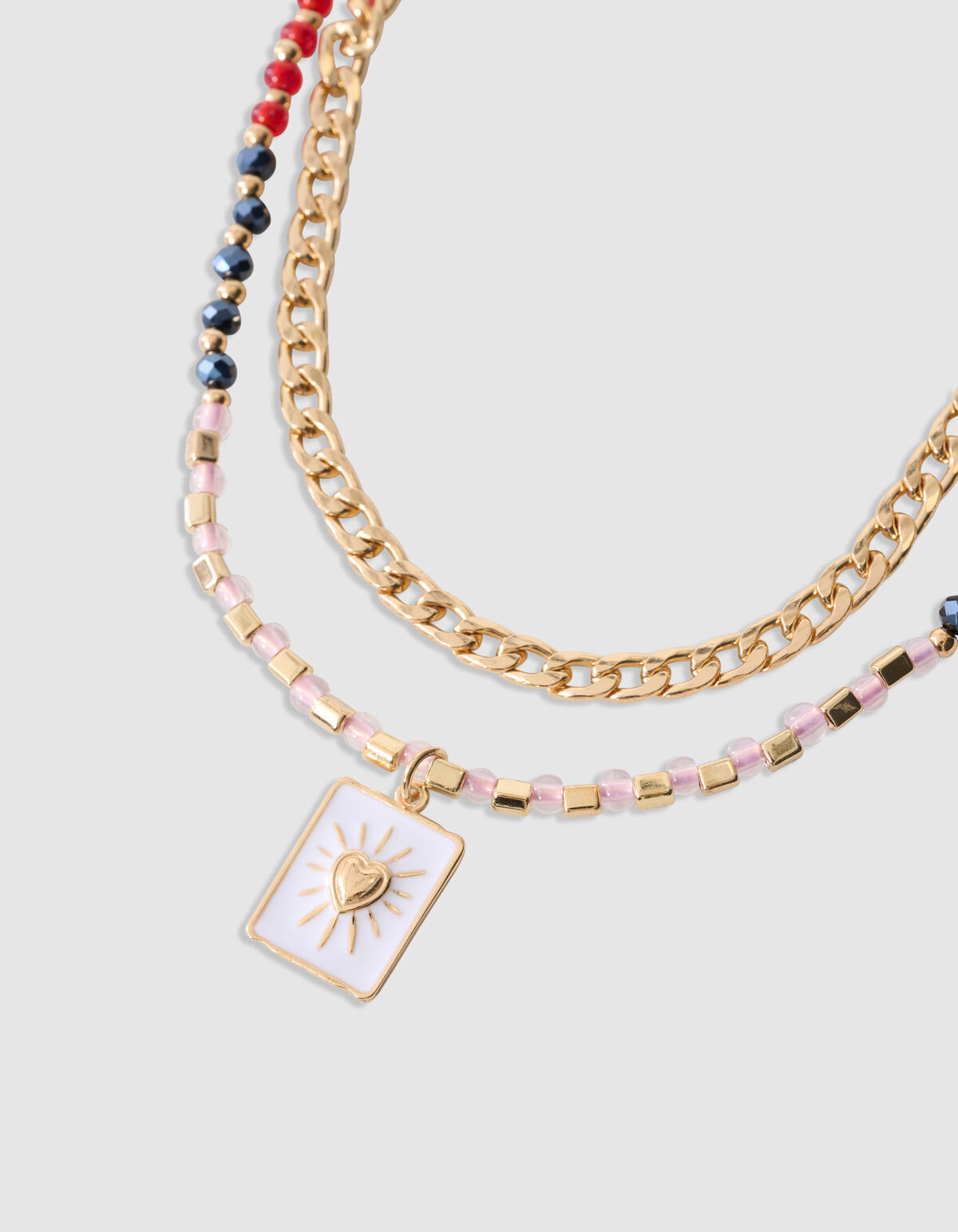 Layered Beaded Halskette Gold SHOEBY ACCESSOIRES