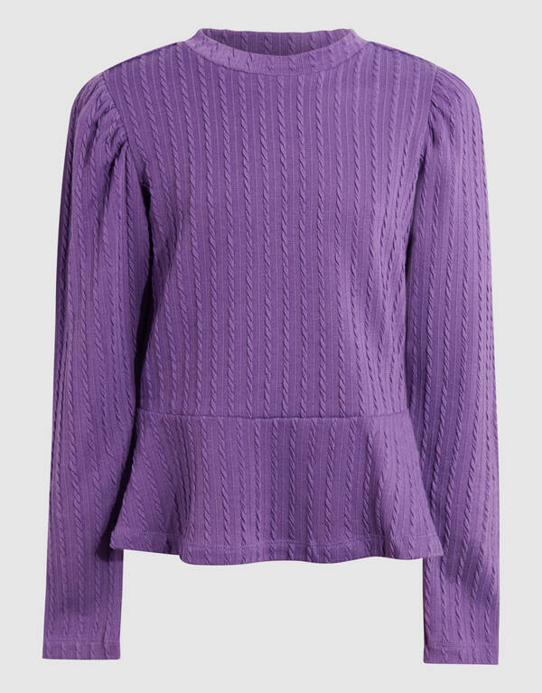 Peplum-Kabel-Top in Lila SHOEBY GIRLS