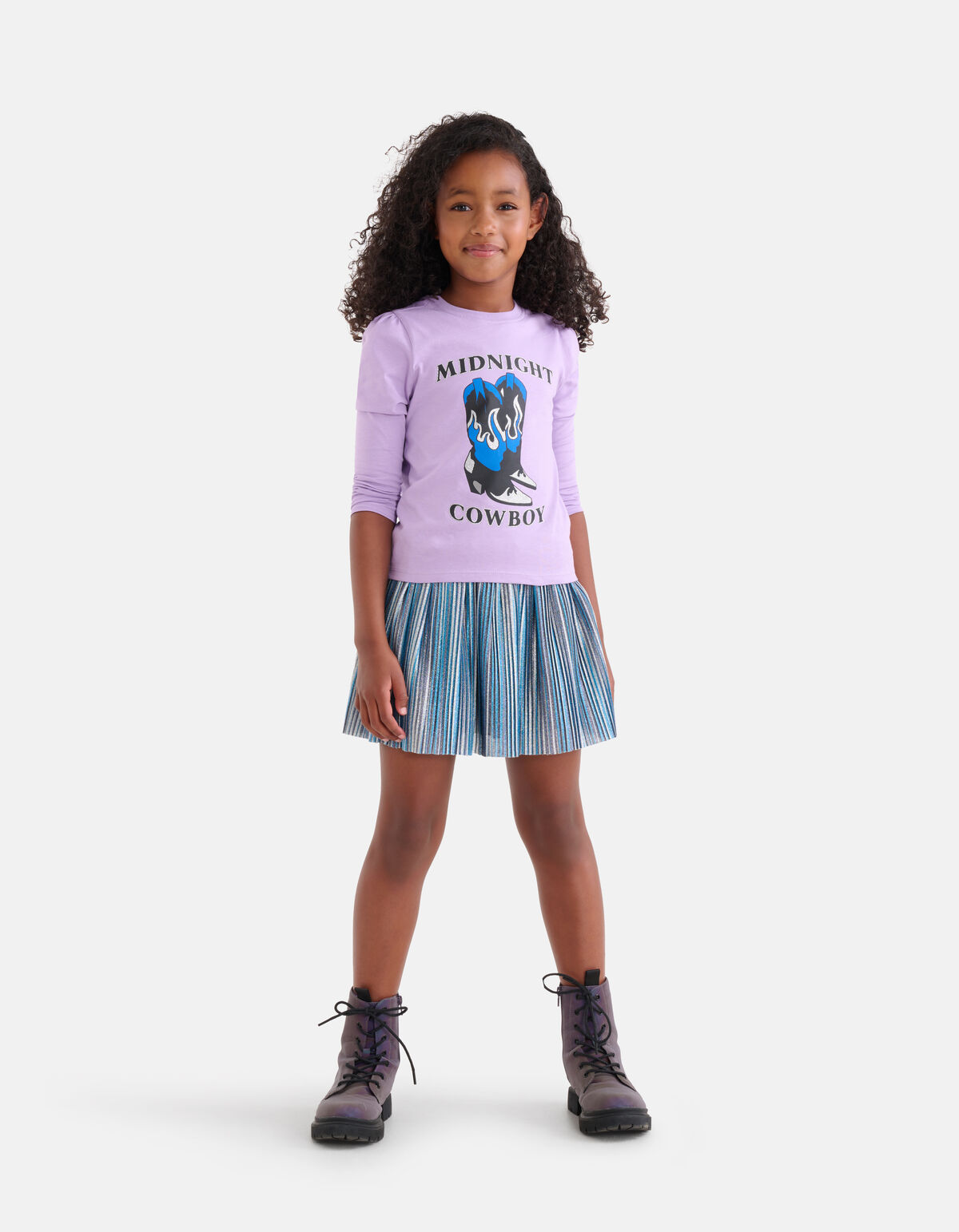 Artwork Langarm-T-Shirt Lila SHOEBY GIRLS