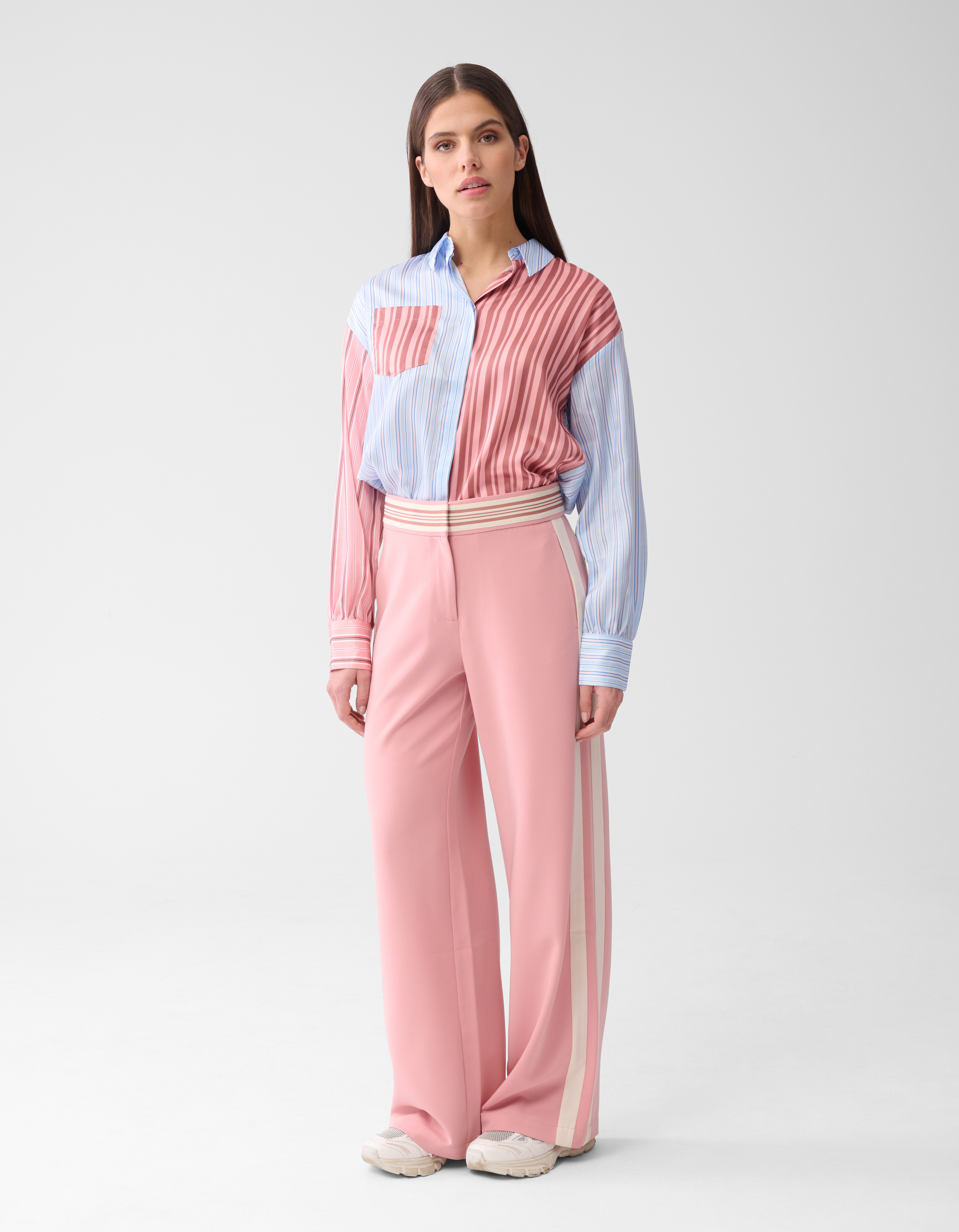 Sportliche Hose mit weitem Bein Hellrosa von Mieke SHOEBY WOMEN