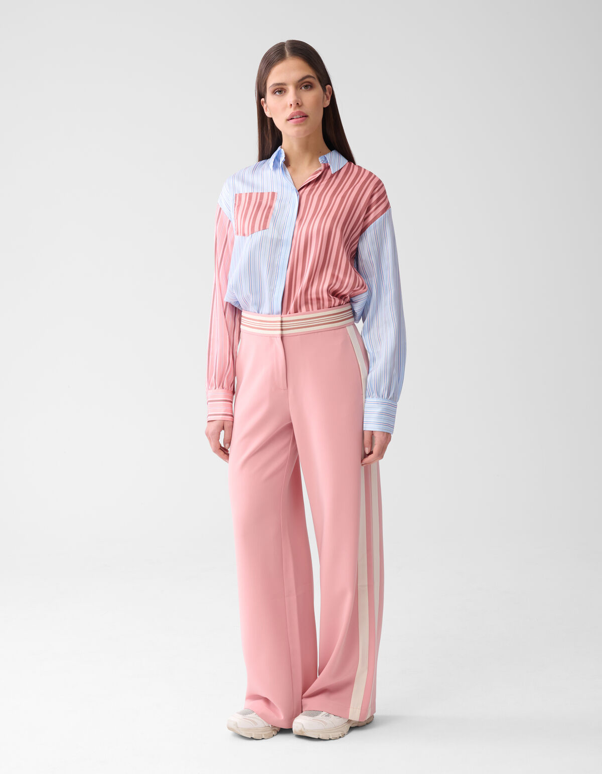 Sportliche Hose mit weitem Bein Hellrosa von Mieke SHOEBY WOMEN