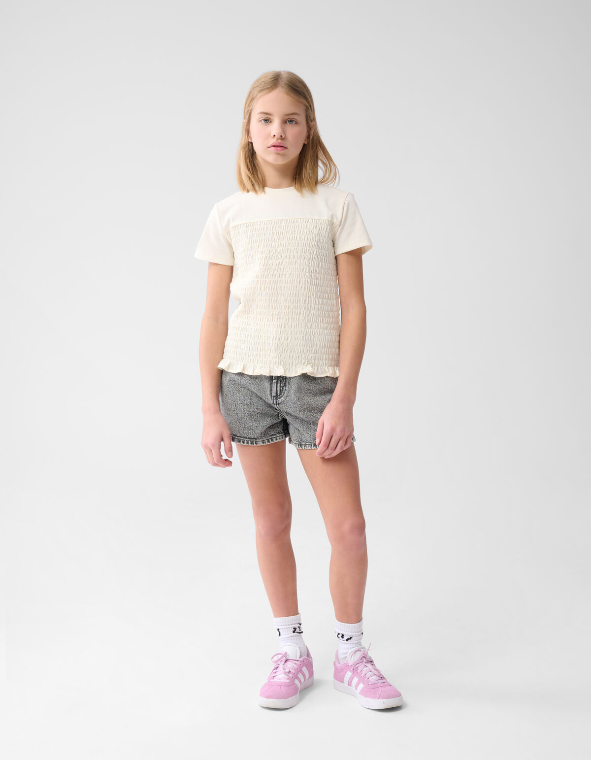 Strukturiertes T-shirt Off White SHOEBY GIRLS