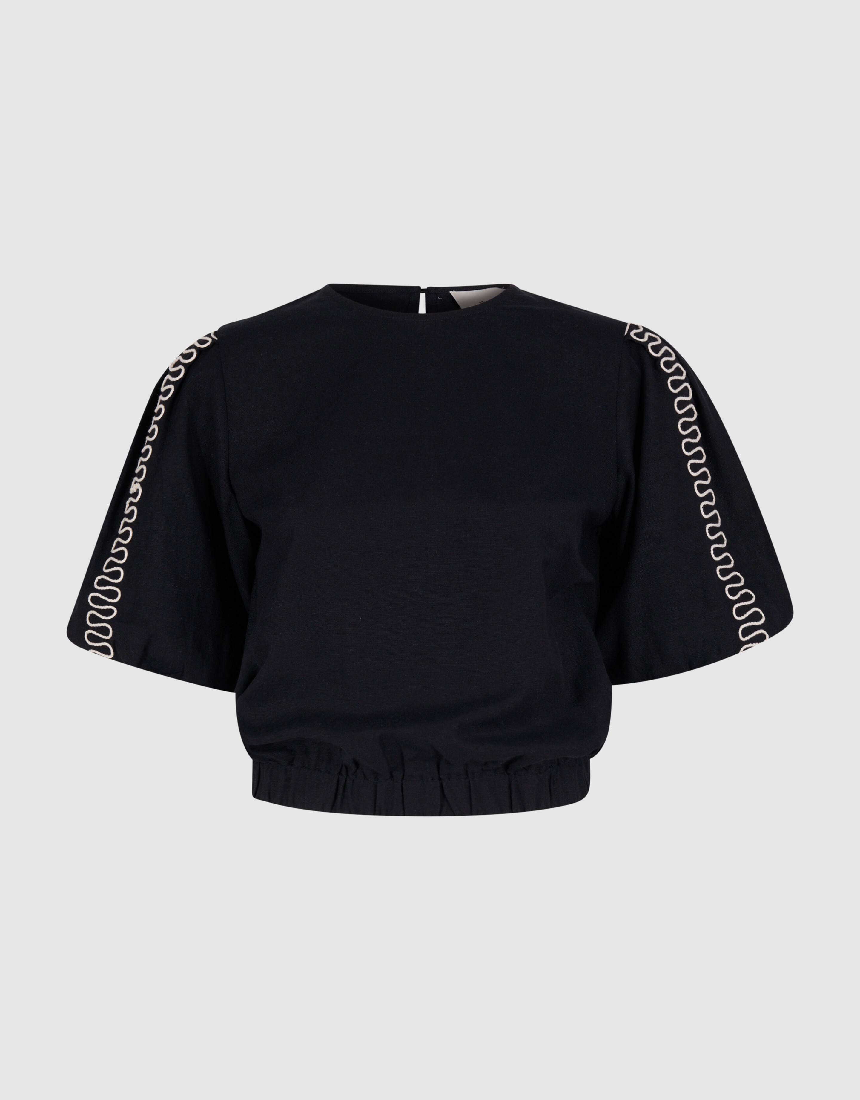 Besticktes Cropped Top Schwarz SHOEBY WOMEN