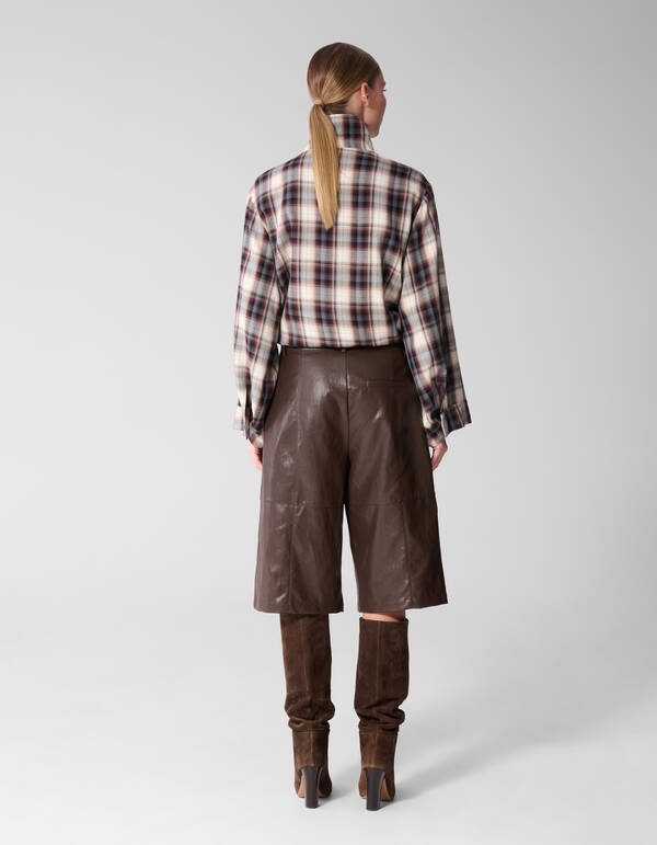 Vegan Leren Bermuda Donkerbruin By Mieke SHOEBY WOMEN