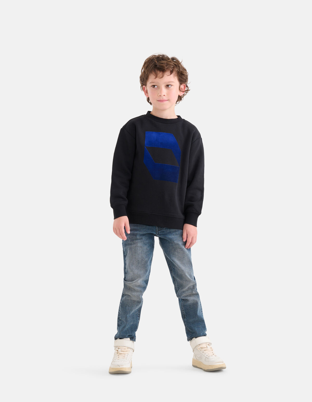 Pullover mit Flockenmuster Schwarz SHOEBY BOYS
