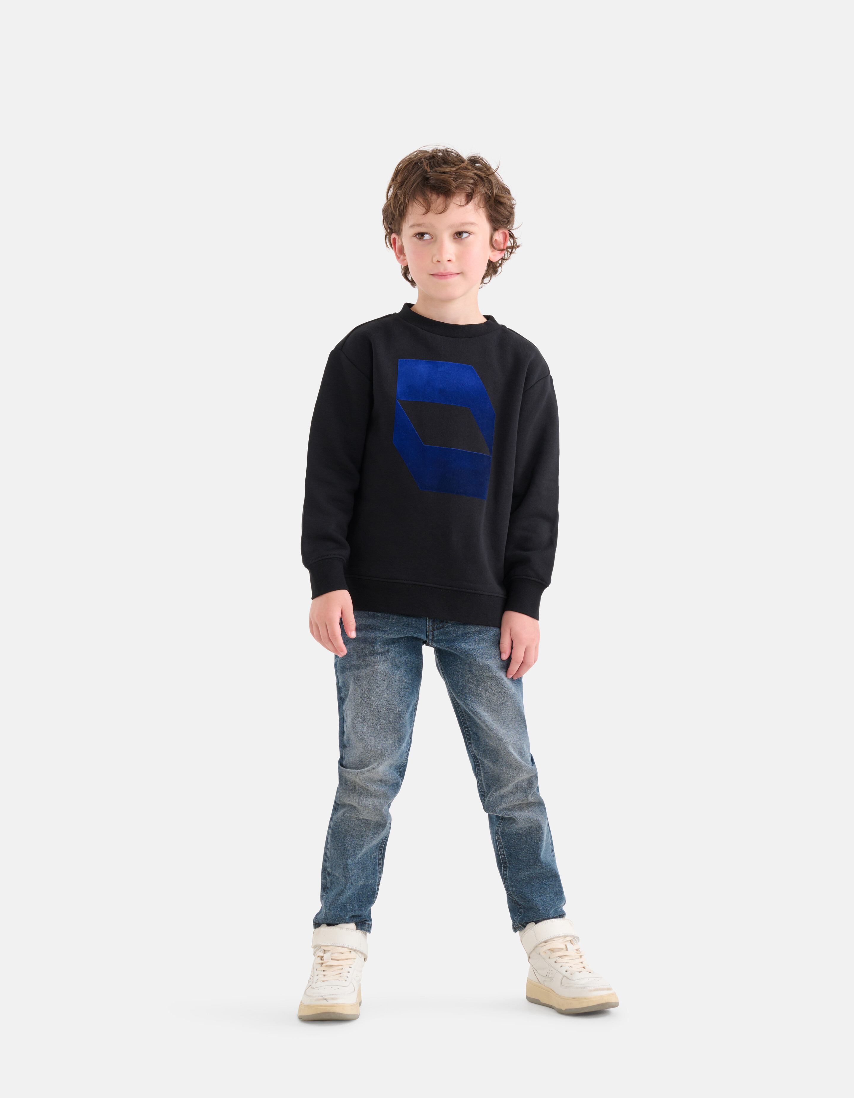 Pullover mit Flockenmuster Schwarz SHOEBY BOYS